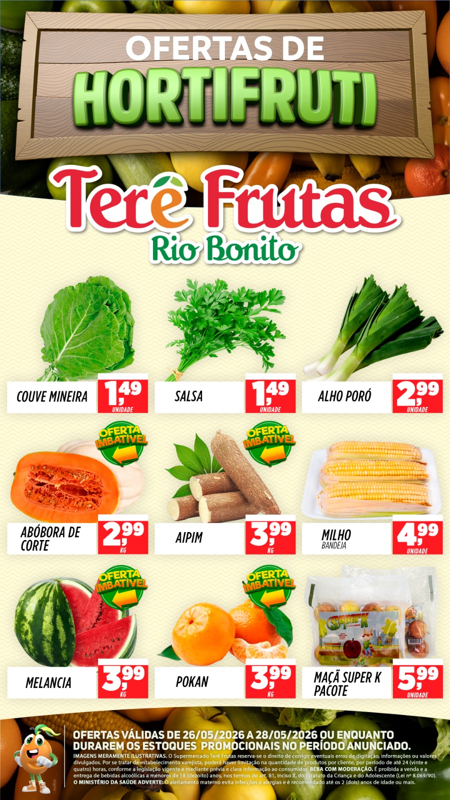 Terê Frutas Rio Bonito Facebook ad from May 27, 2026