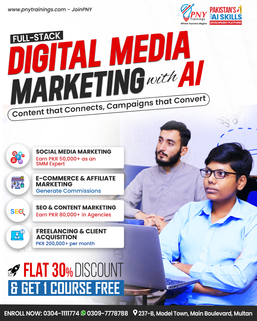 PNY Trainings Multan Facebook ad: Can AI Help You Become a Full Stack Digital Marketer Ready…