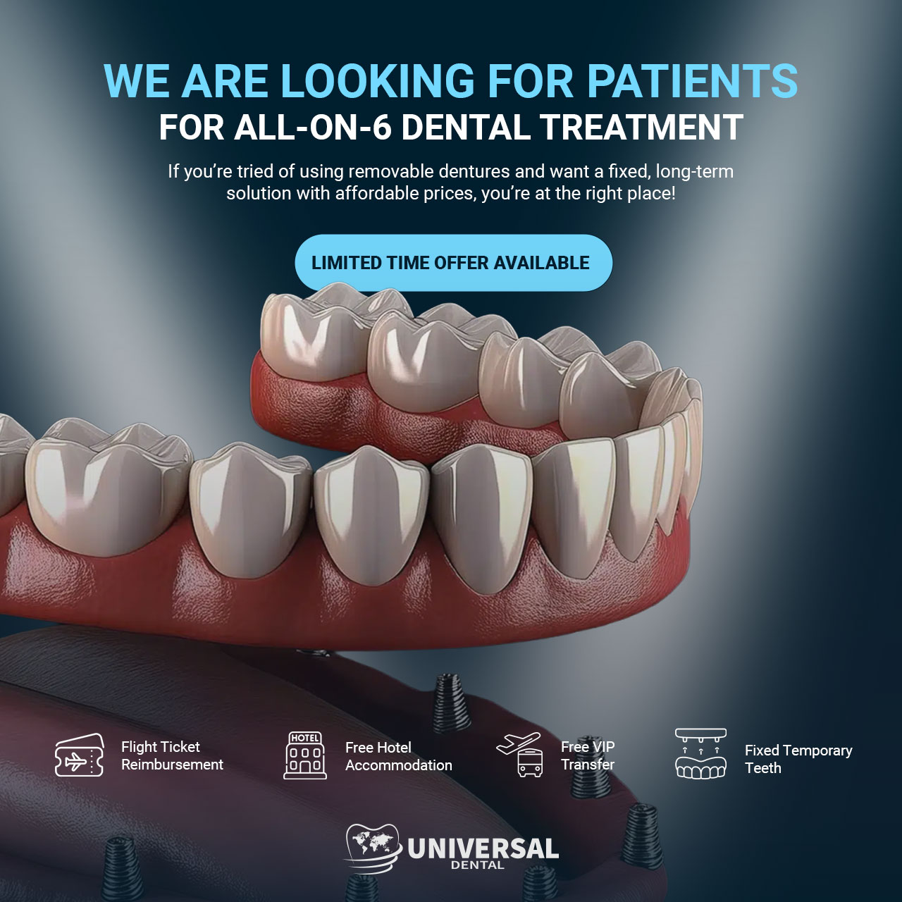 Universal Dental Turkey Facebook ad: Grab Limited-time Offers