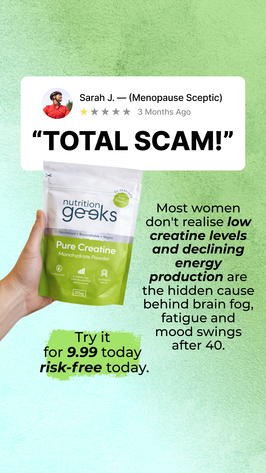 Nutrition Geeks Facebook ad