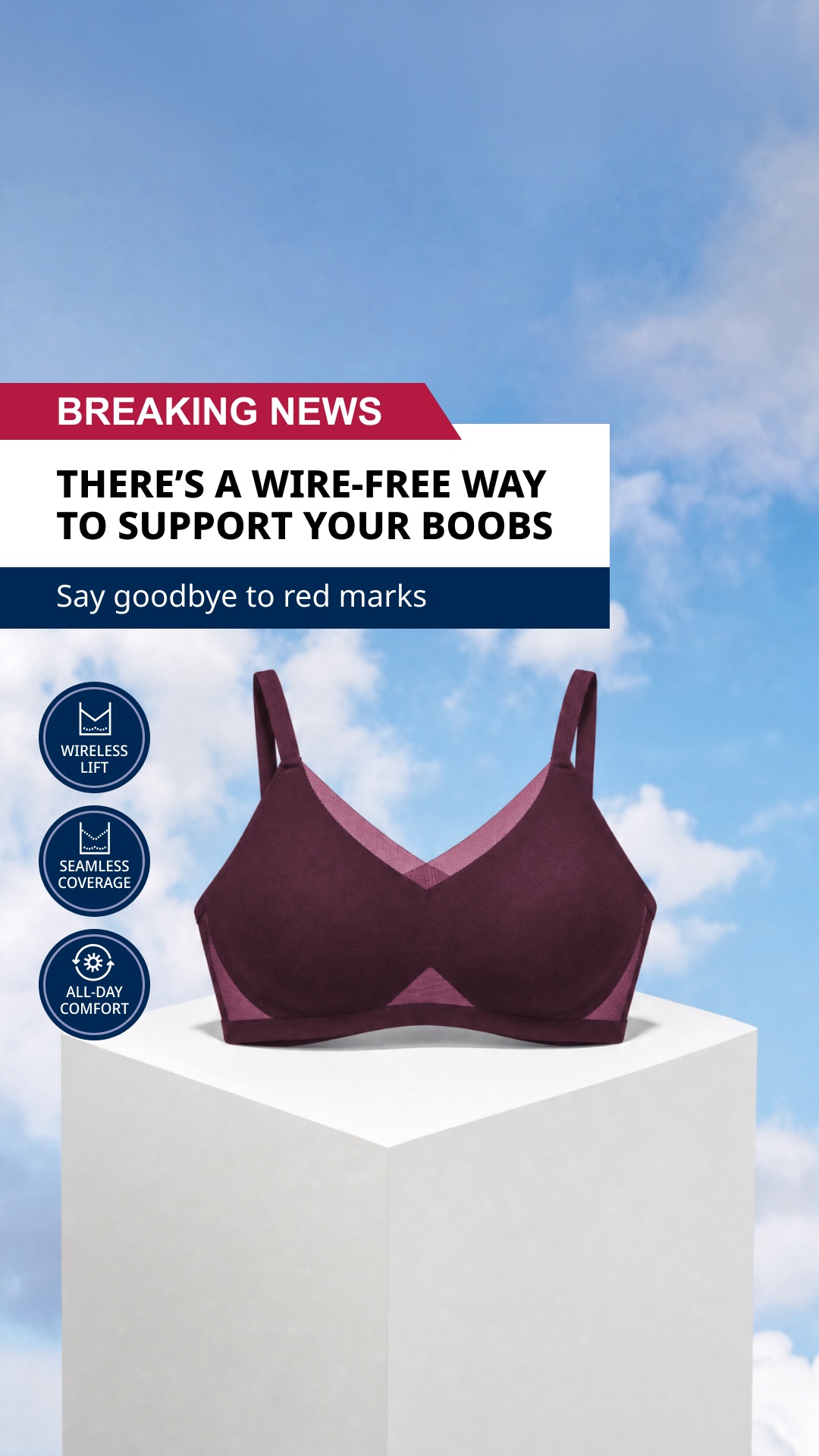 Fifty And Fabulous Facebook ad: The Bra You’ll Tell Your Friends About.