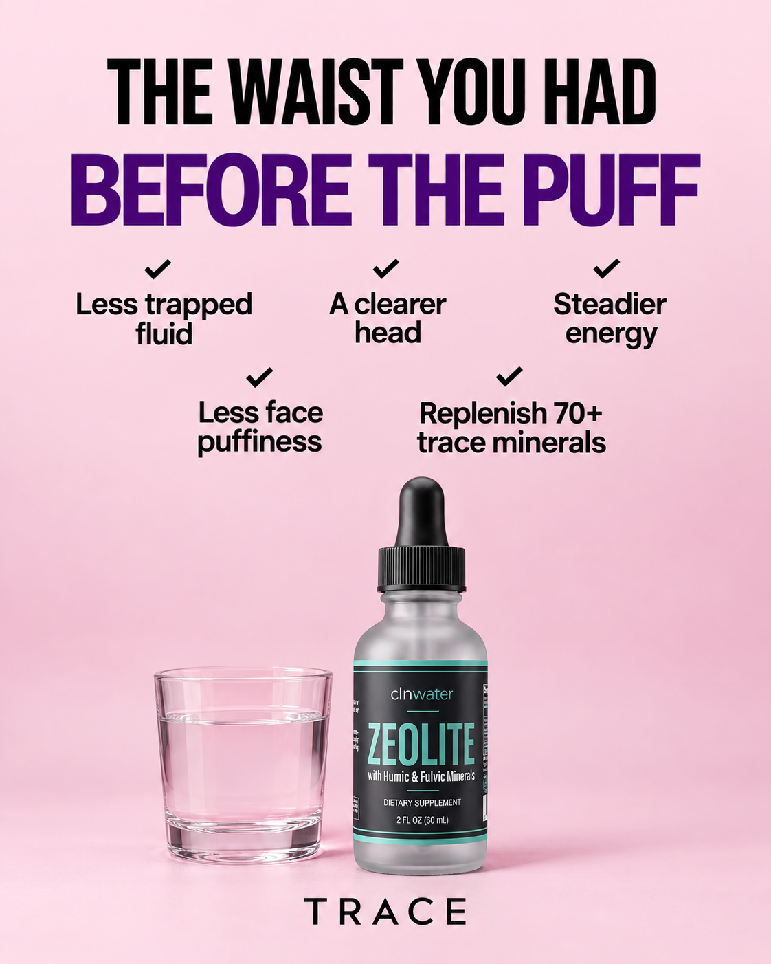 CLNWater.com Facebook ad: Learn the benefits of zeolite + minerals →