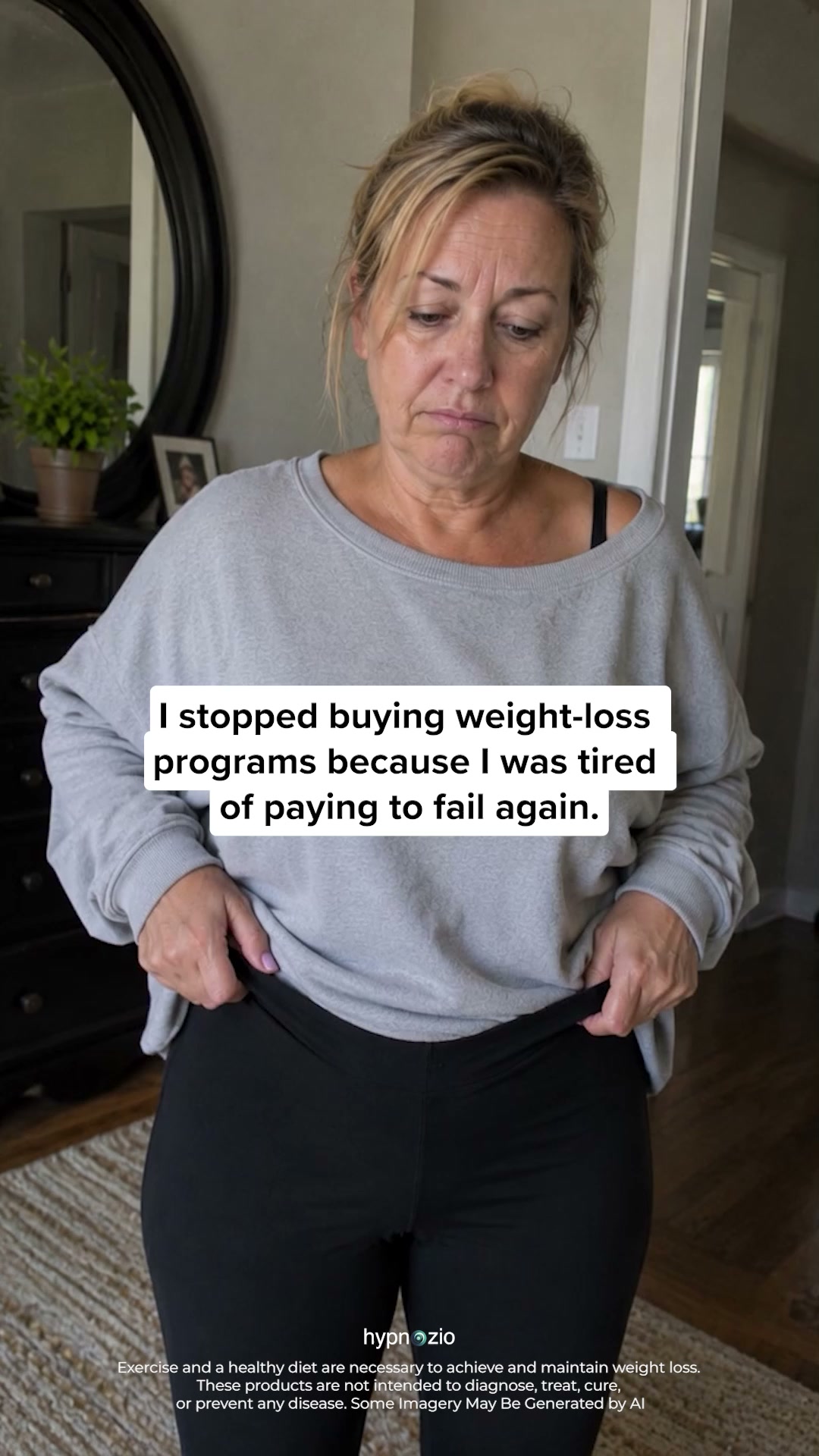 Hypnozio: power of hypnotherapy Facebook ad: Overcome Weight Challenges
