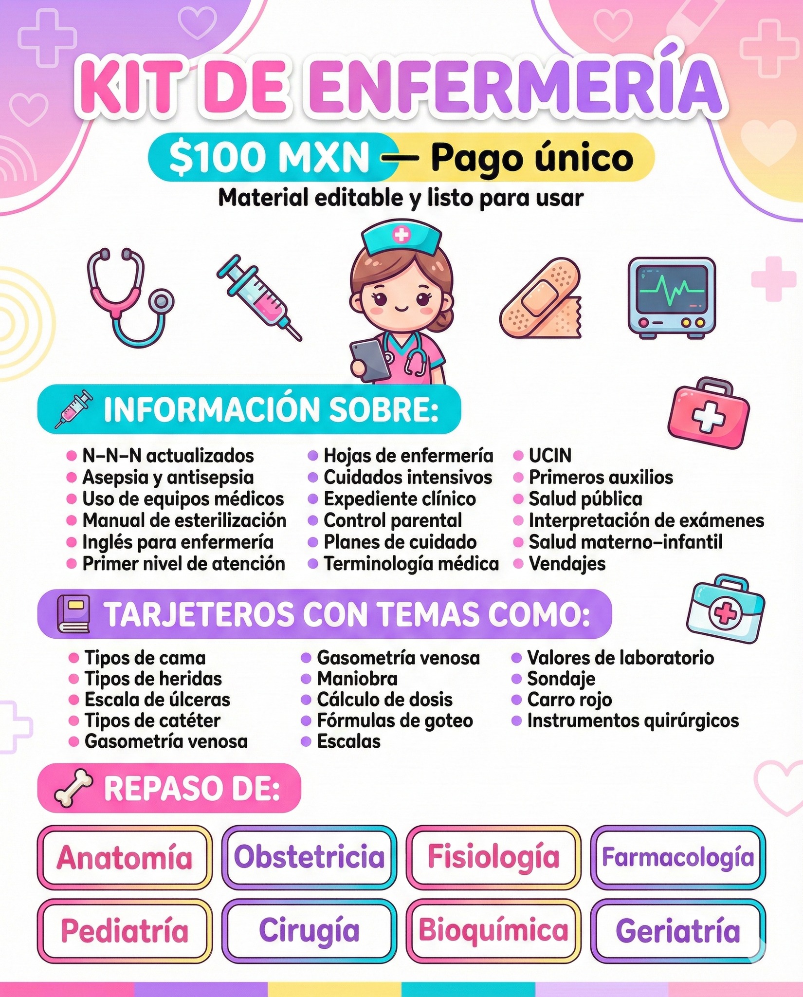 Archivos Enfermería Facebook ad: NUEVA BIBLIOTECA DIGITAL DE ENFERMERÍA $100 MXN PAGO…