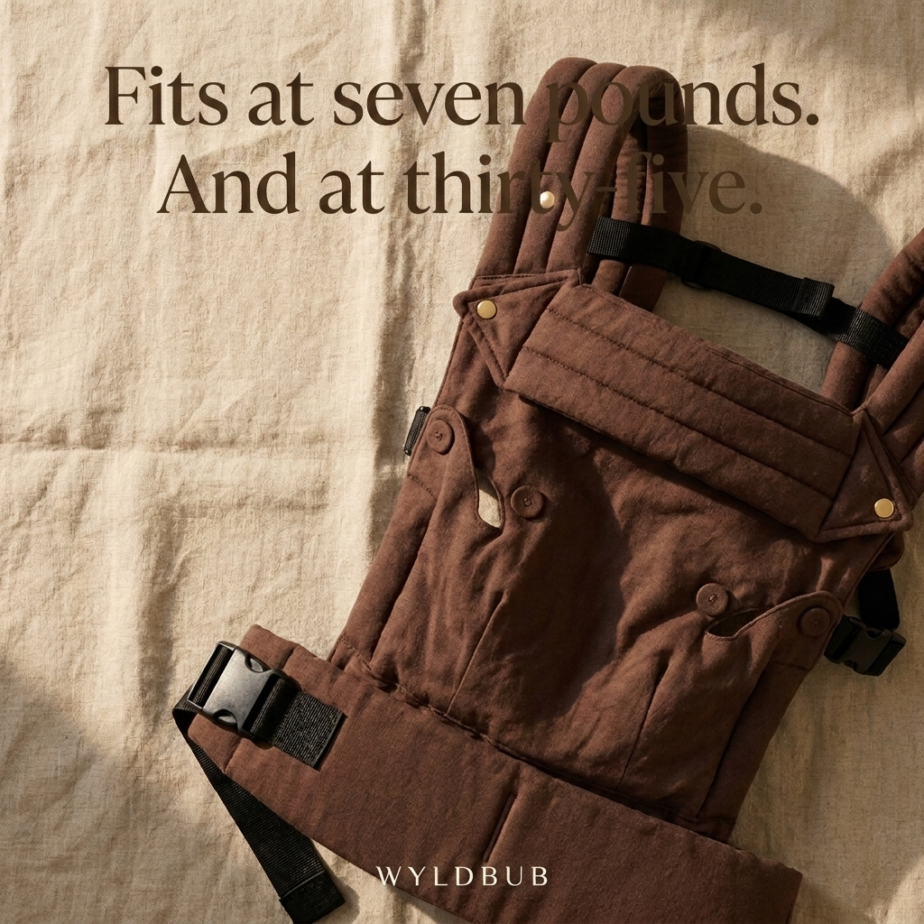 Wyld Bub Facebook ad: Fits at seven pounds. And at thirty-five.