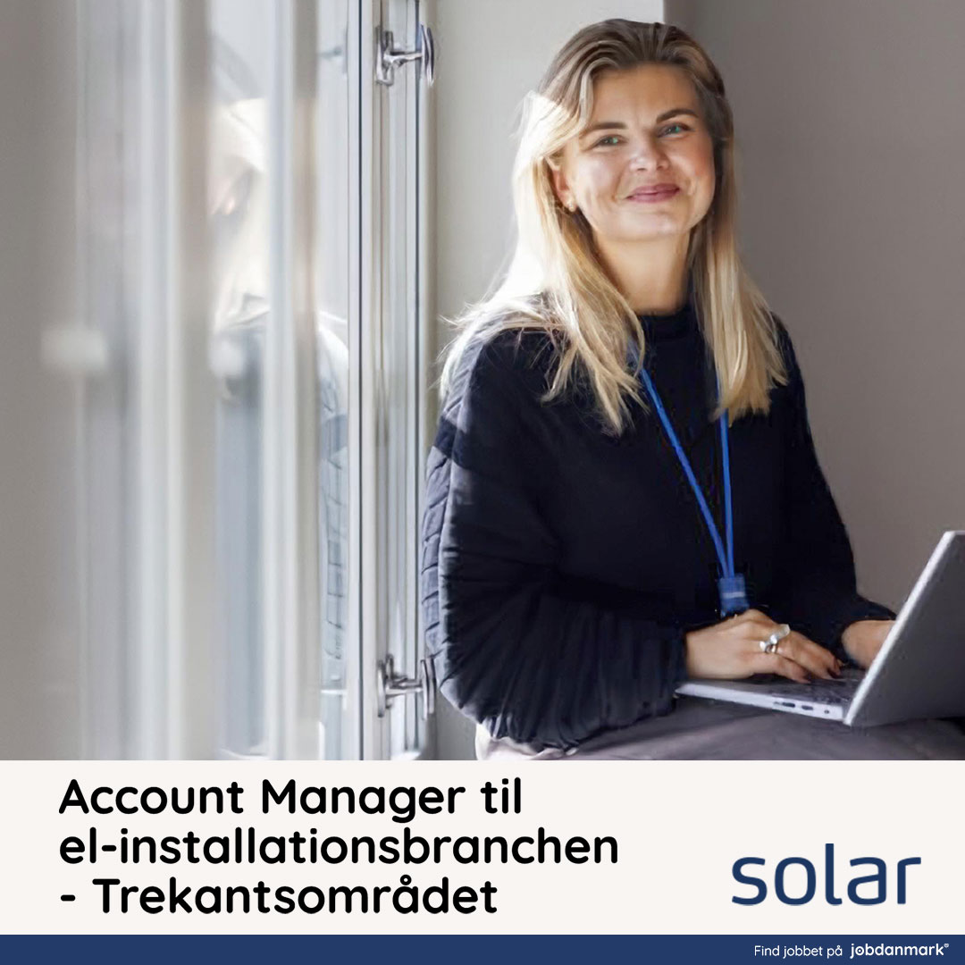 Jobdanmark Facebook ad: Account Manager (B2B) hos Solar Danmark A/S…
