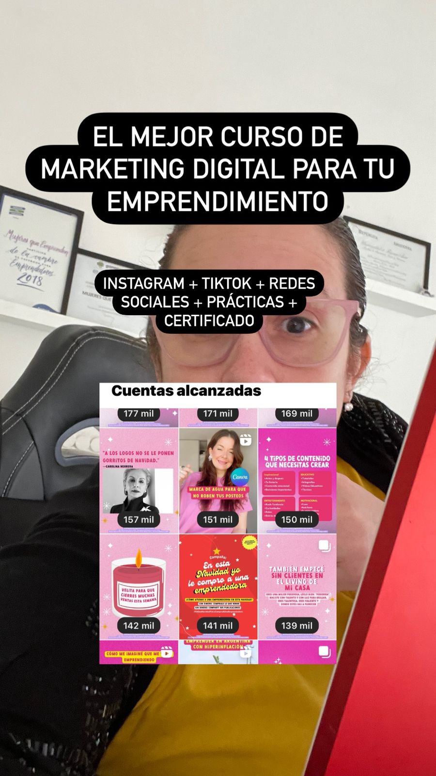 Mujeres que Emprenden Facebook ad: Curso online community manager para emprendedoras