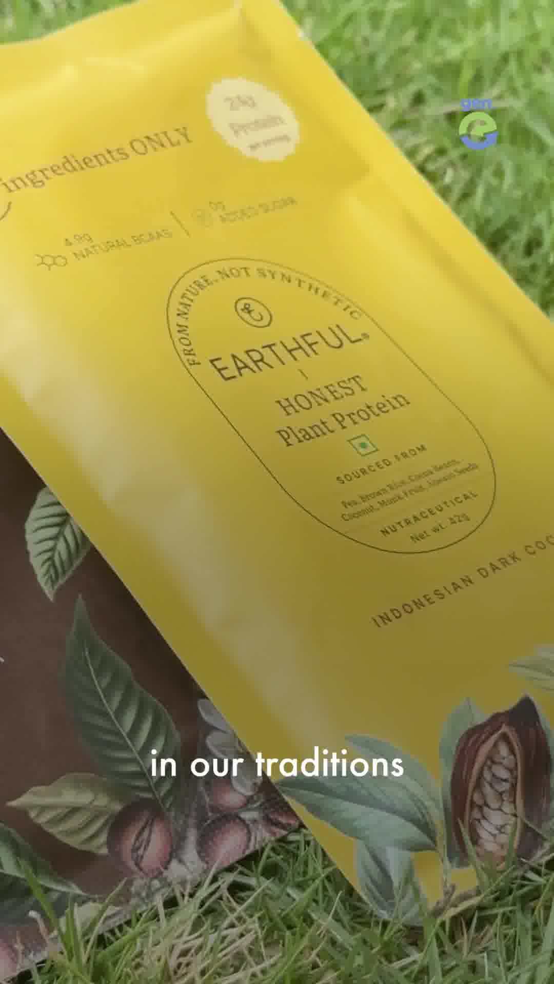 Earthful Facebook ad: Get Clean plant protein from Earthful