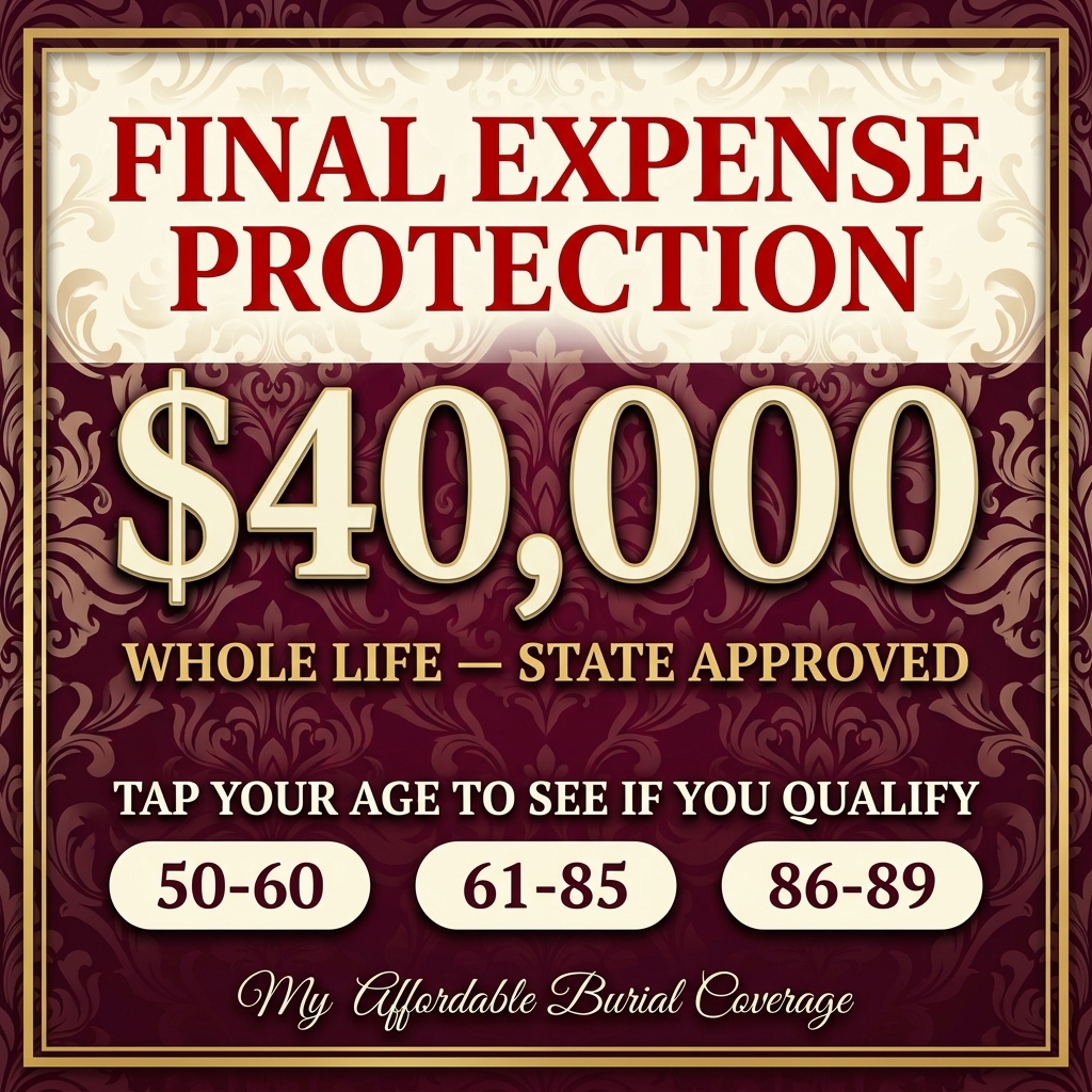 My Affordable Burial Coverage Facebook ad