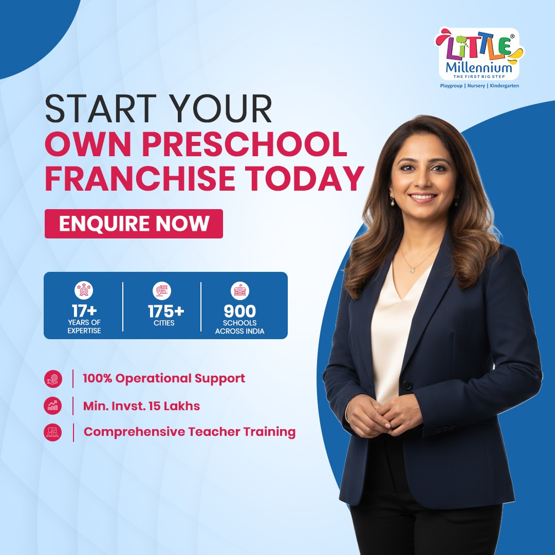 LittleMillennium Facebook ad: Own a Preschool Business-Great ROI