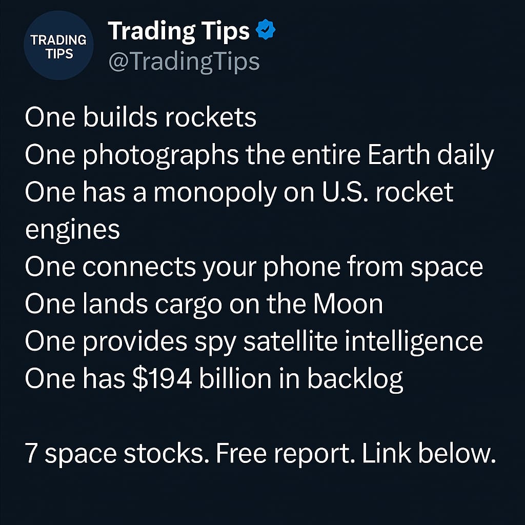 Trading Tips Facebook ad: 7 Space Stocks to Own Before SpaceX Goes Public
