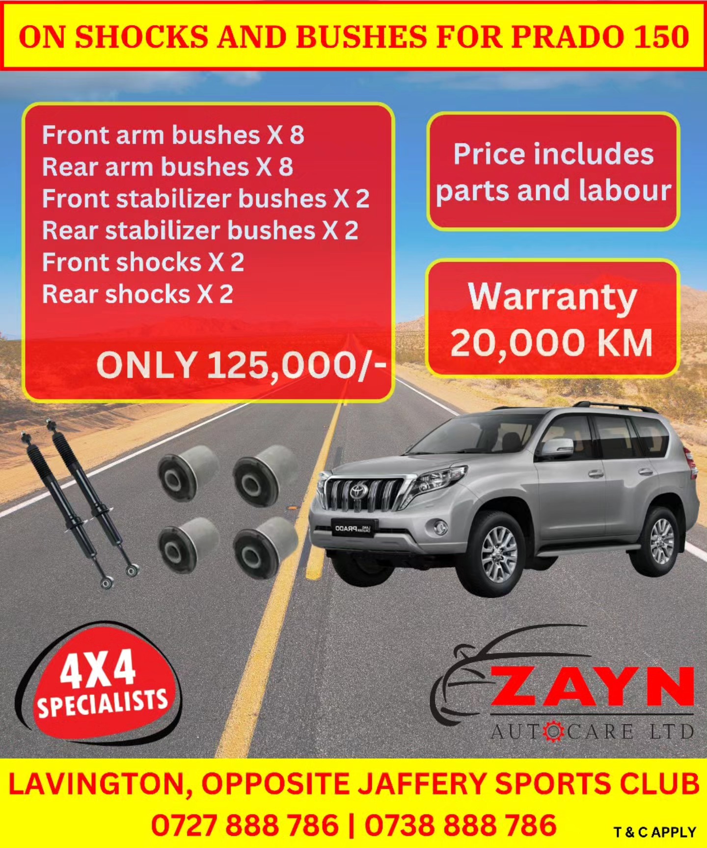 Zayn Auto Care Ltd Facebook ad: Experience enhanced stability, improved handling
