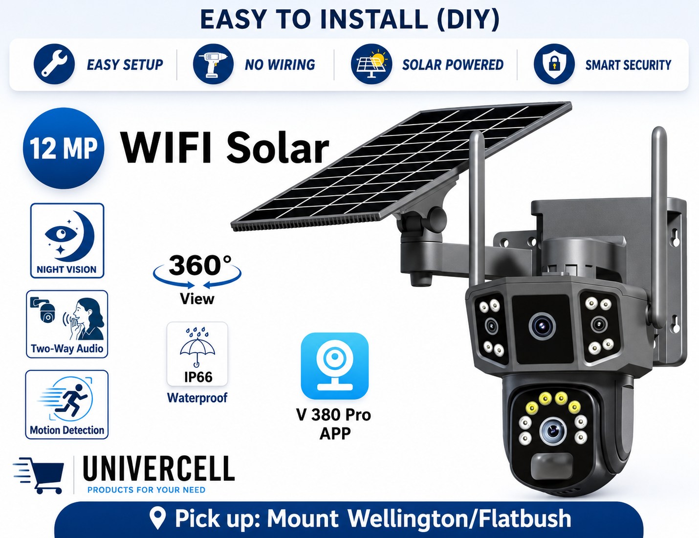 Aftab Idrishi Facebook ad: 2026 New Arrival 12MP Dual Lense WiFi Solar Camera Human…