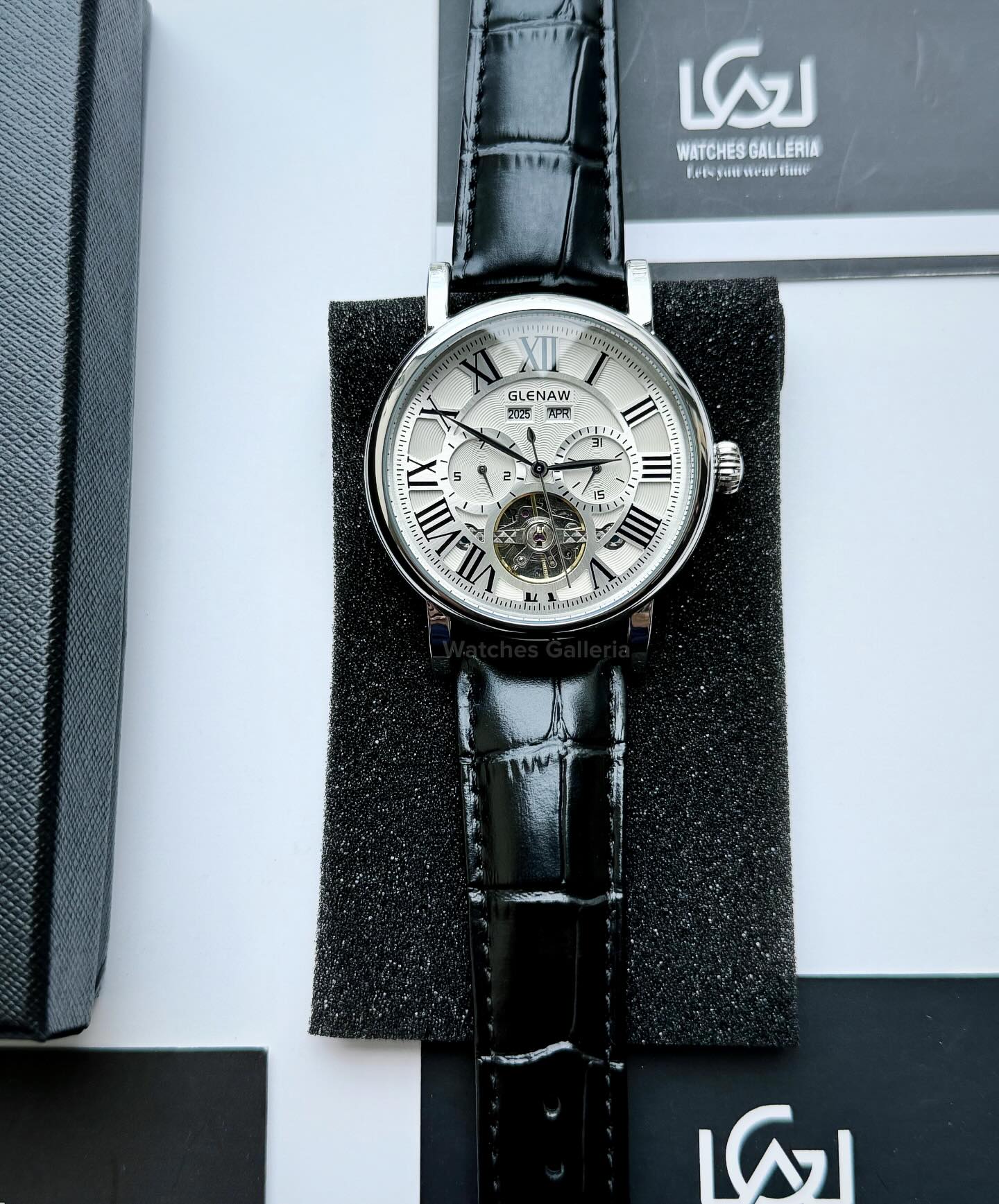 Watches Galleria Facebook ad: Glenaw Calendar Flywheel (Black)