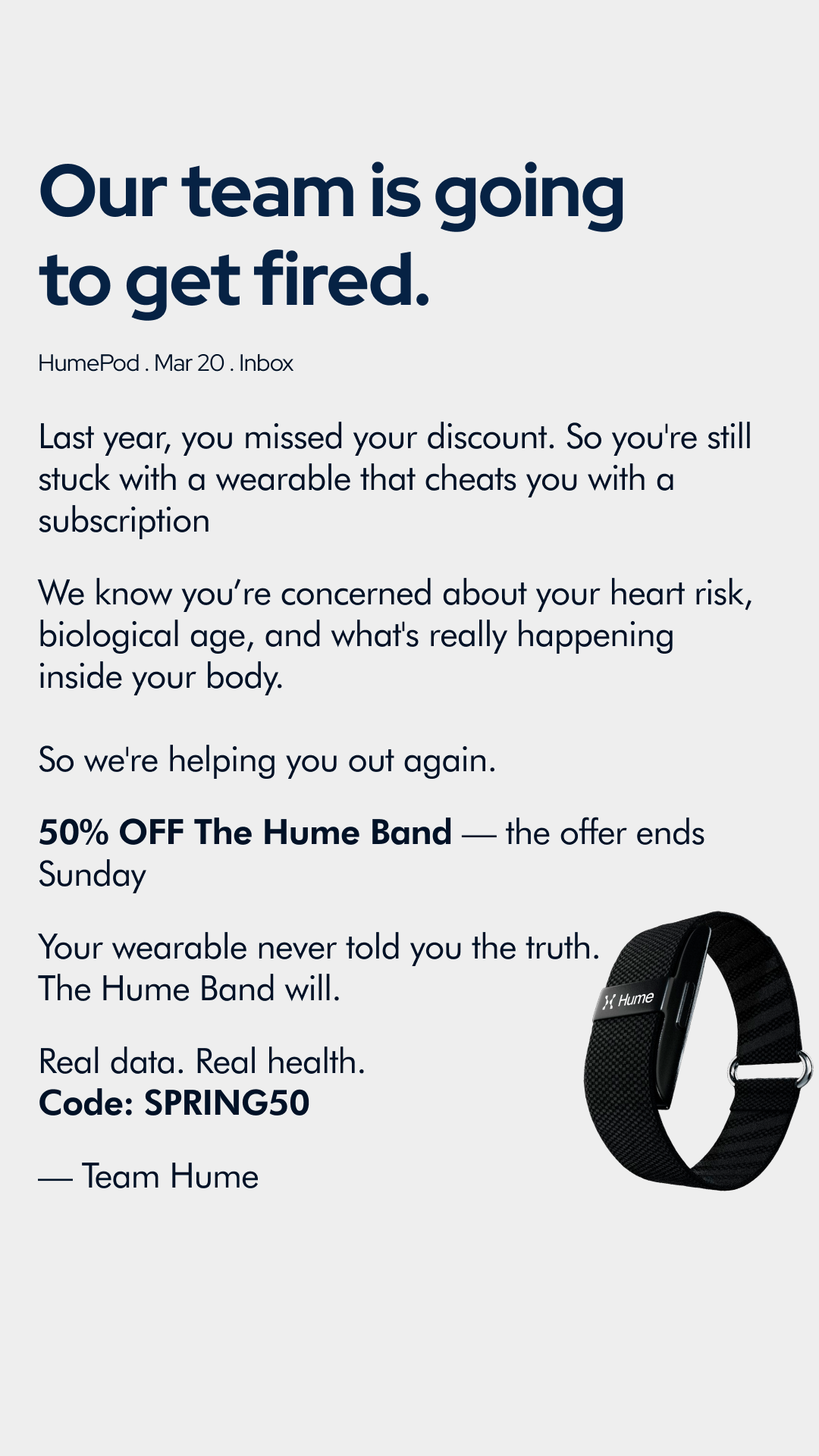 Hume Health Facebook ad