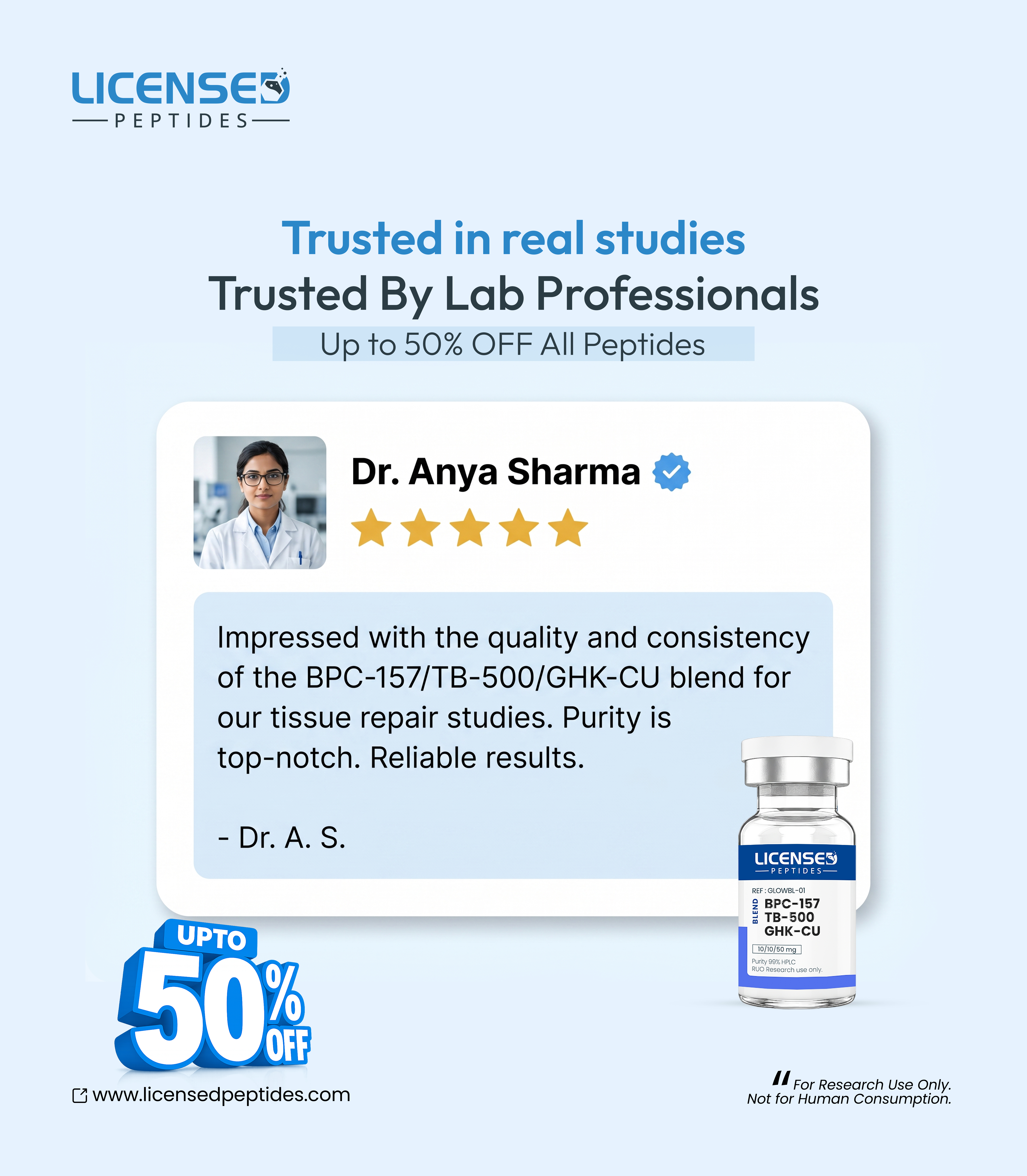 Licensed Peptides Facebook ad