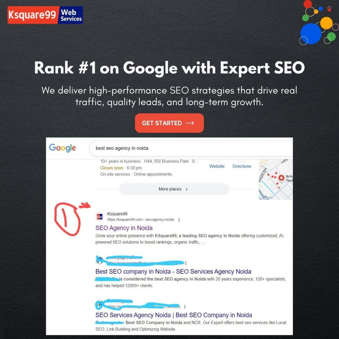 Ksquare99 Web Services Pvt. Ltd. - A Digital Marketing Agency Facebook ad: Are you ranking where your customers are searching?