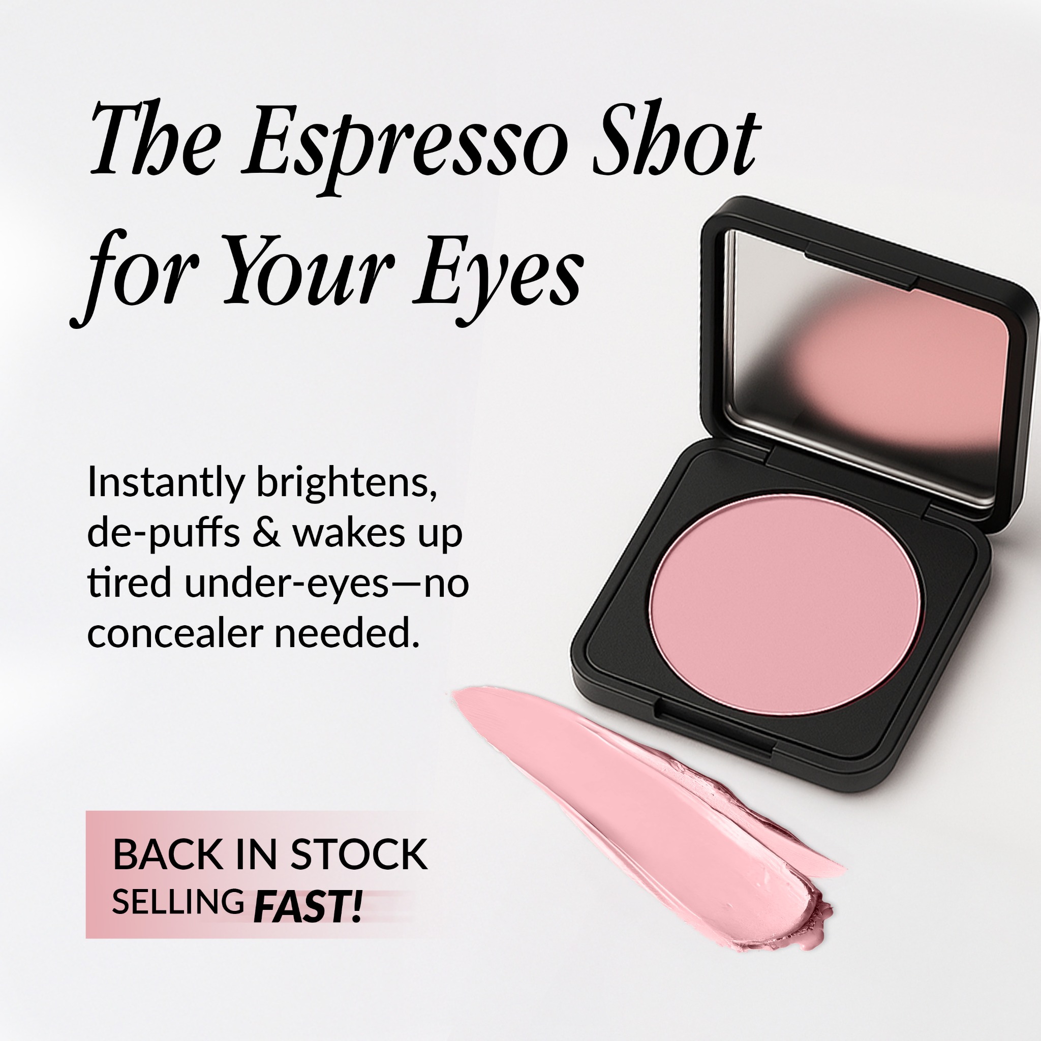 Luminance Milano Facebook ad: Like An Espresso For Your Undereye