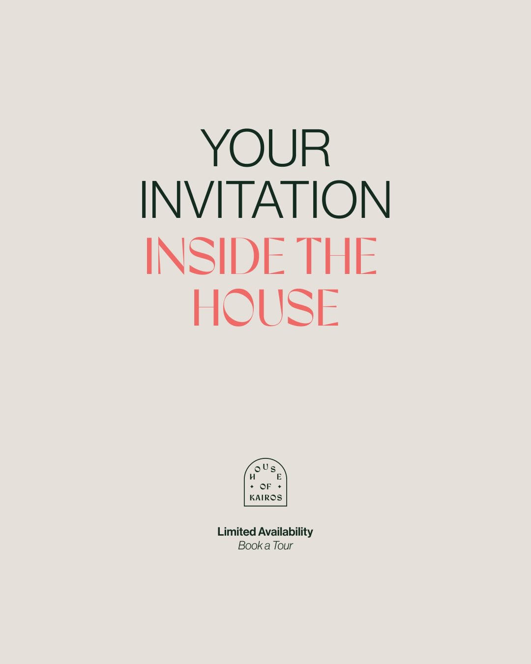 House of Kairos Facebook ad: Book a Tour