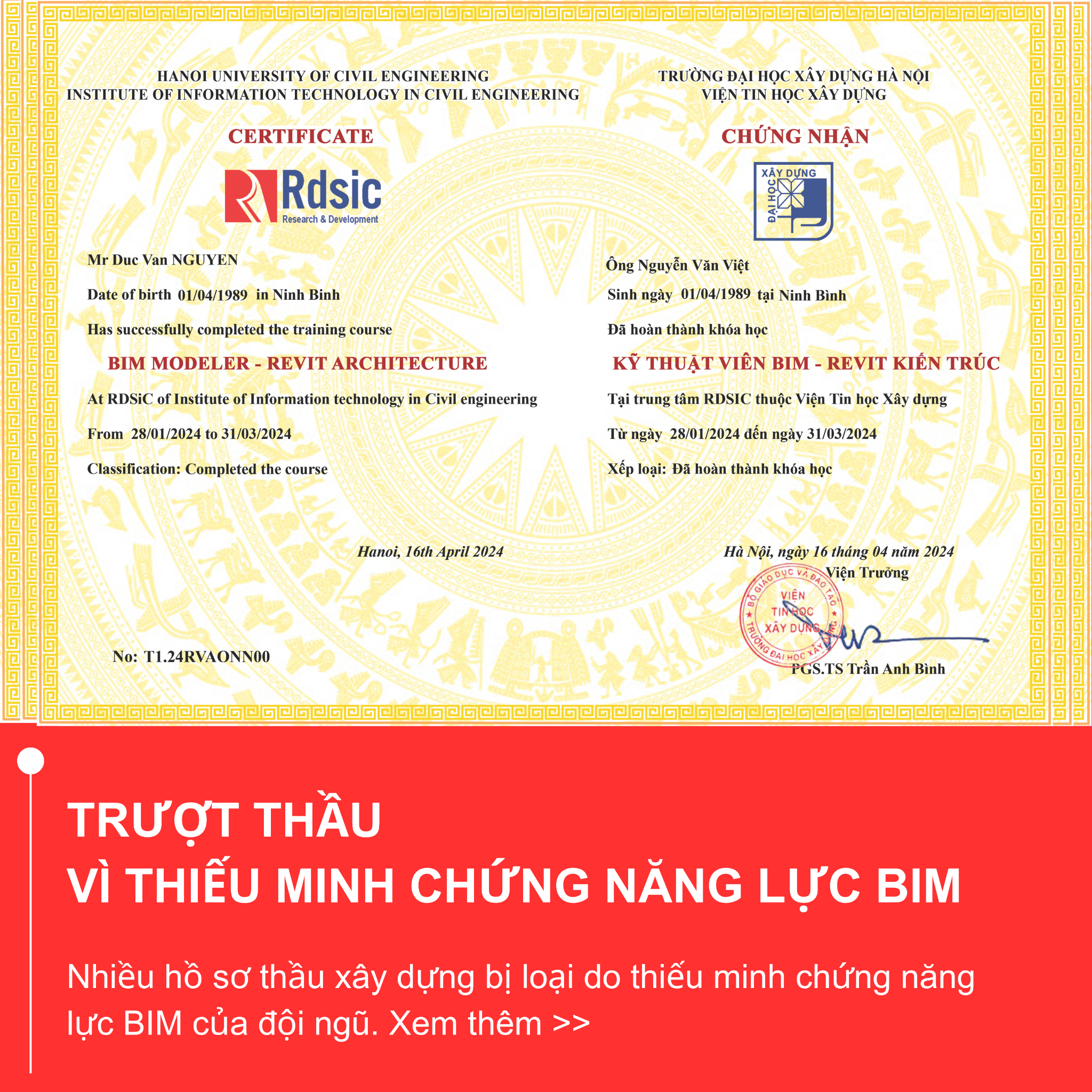 RDSIC - Viện Tin Học Xây Dựng Facebook ad