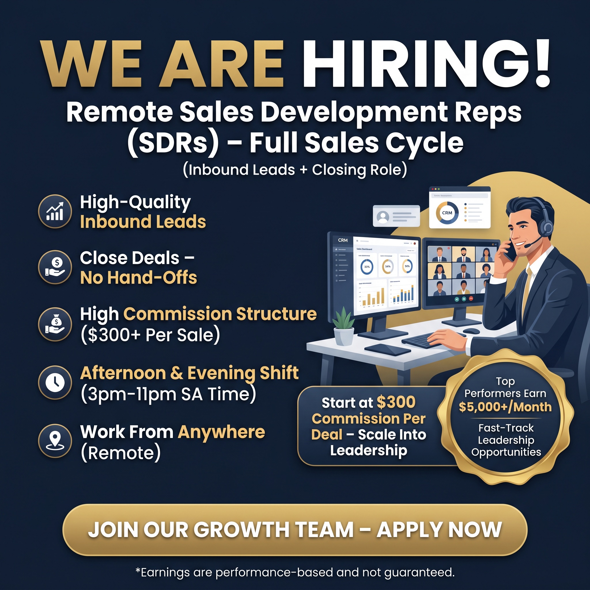 Landscaping Pros USA Facebook ad: Experienced Inbound MDRs Wanted