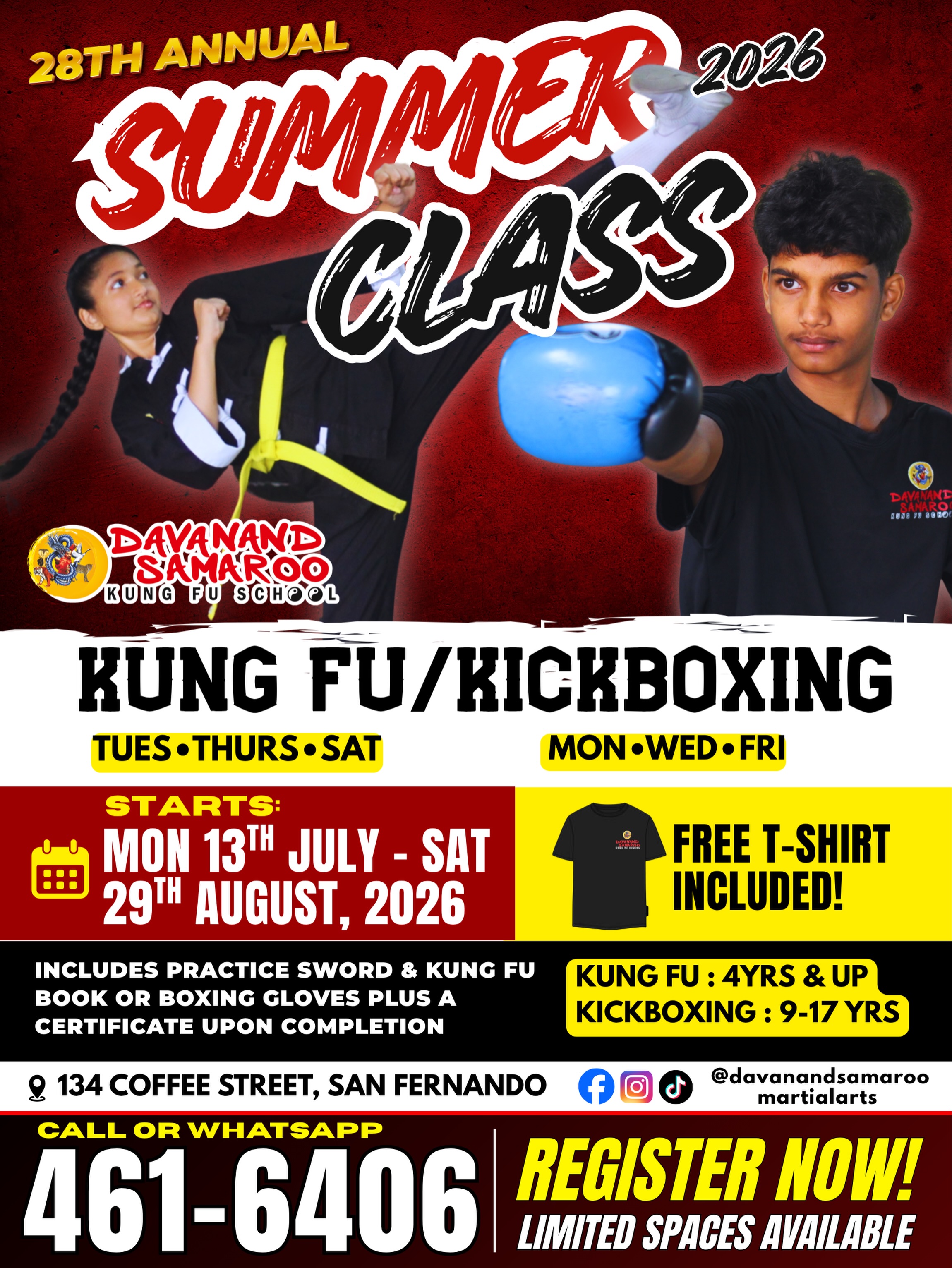 Davanand Samaroo Martial Arts Facebook ad