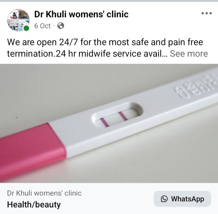 Dr Khuli womens' clinic Facebook ad: Women health