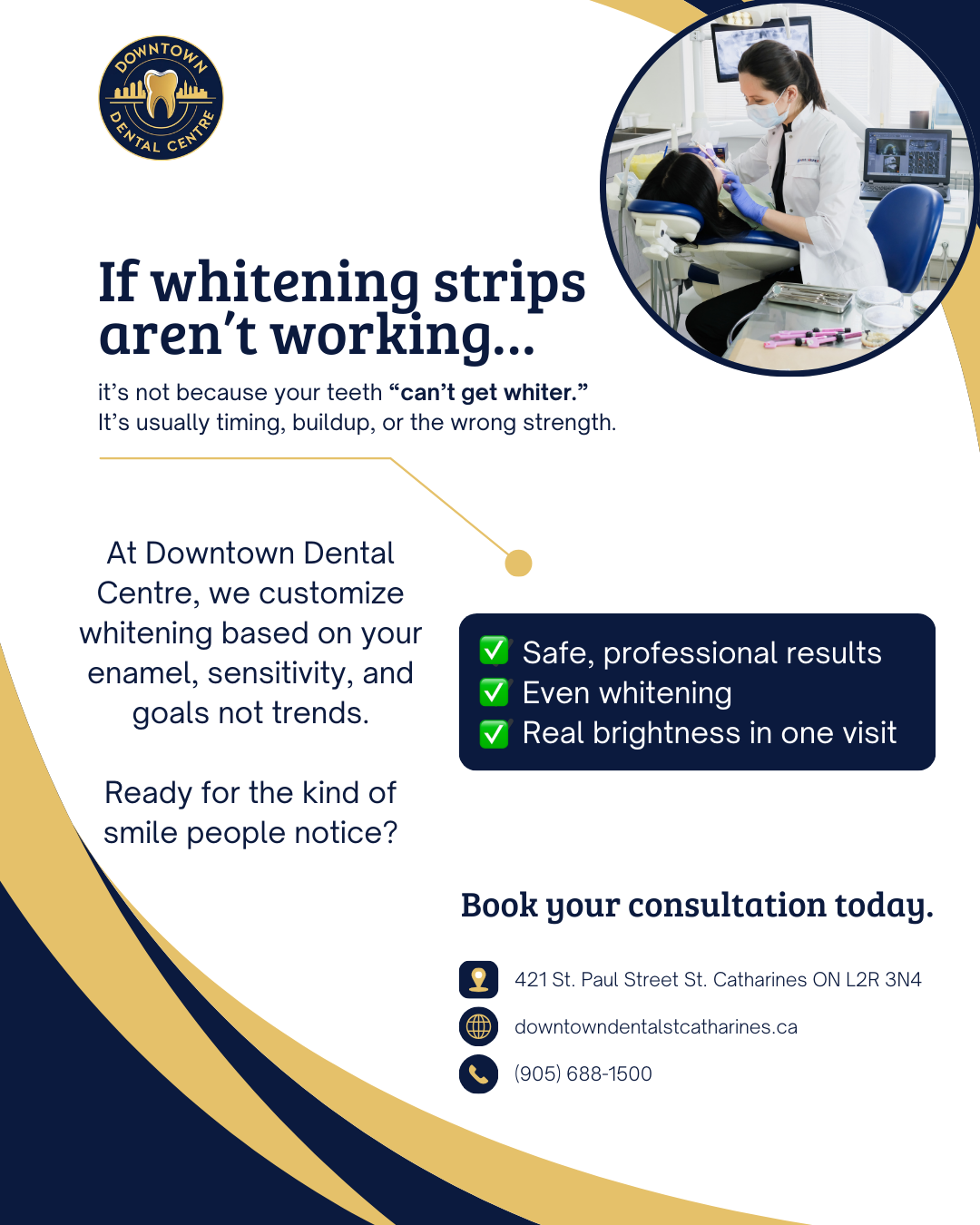Downtown Dental Centre - St. Catharines Facebook ad: Teeth Whitening in St. Catharines