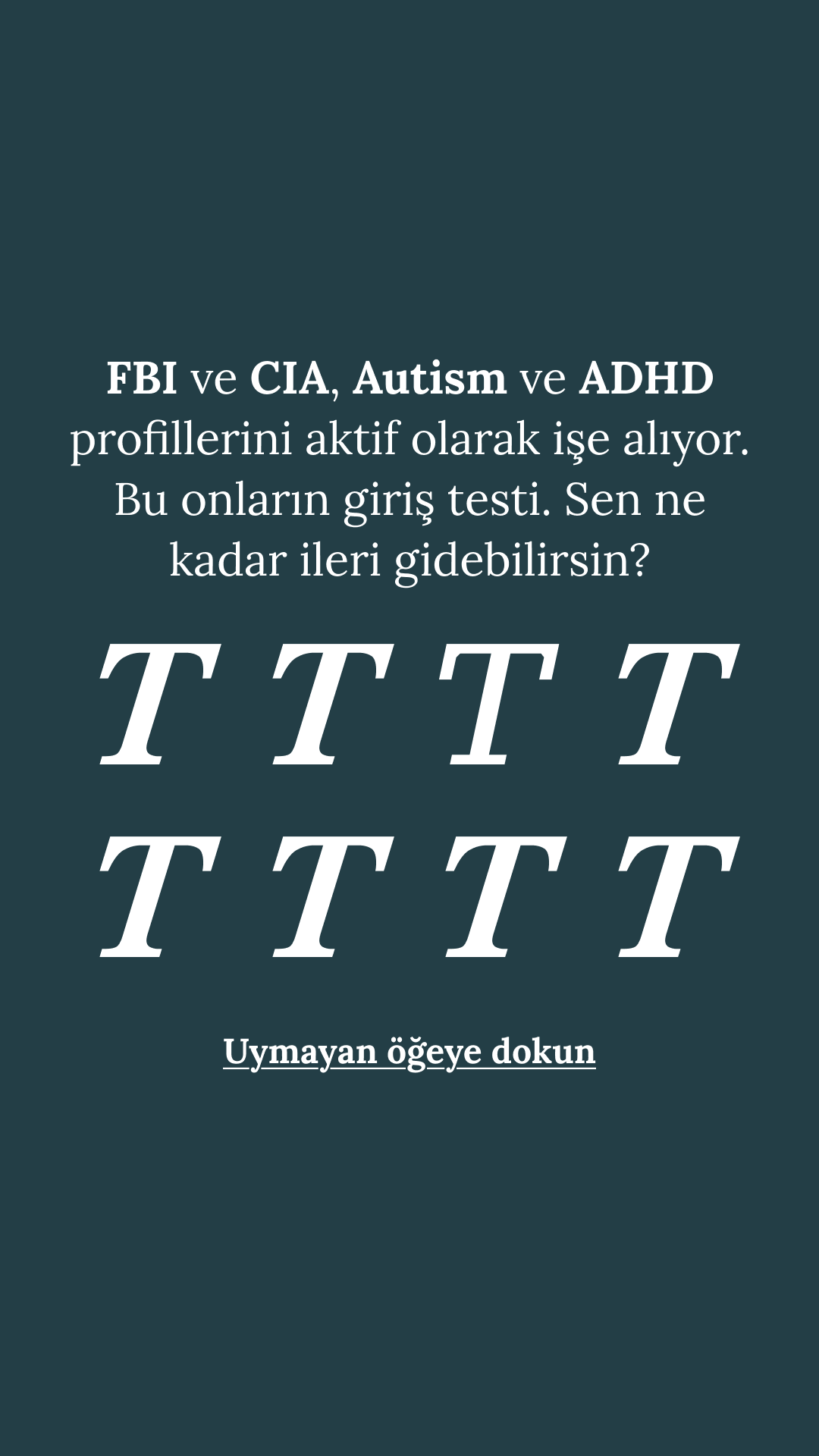 International Brain Test Facebook ad