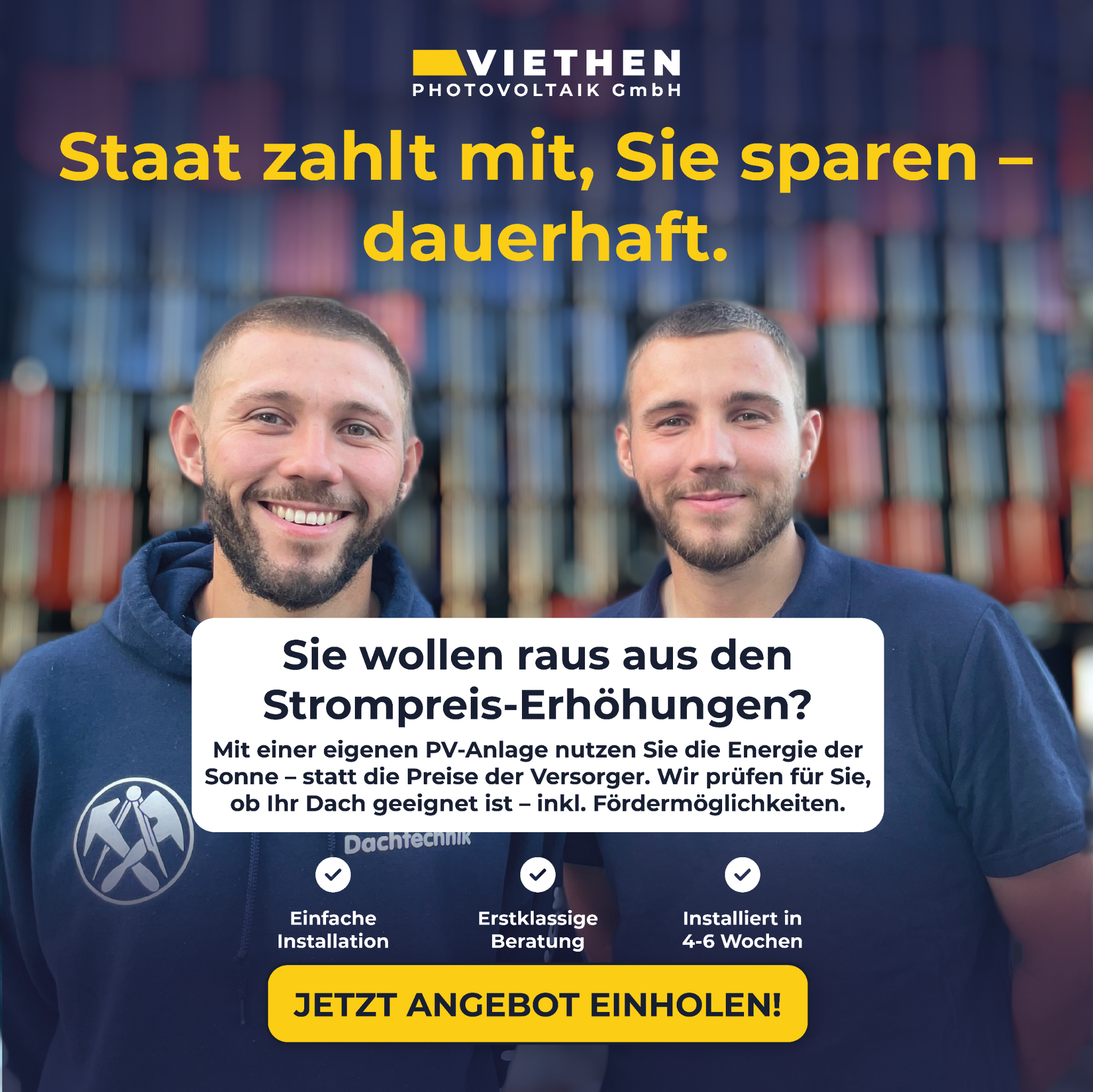 Stephan Viethen Bedachungen GmbH Facebook ad: Jetzt Solar-Angebot ohne Risiko sichern
