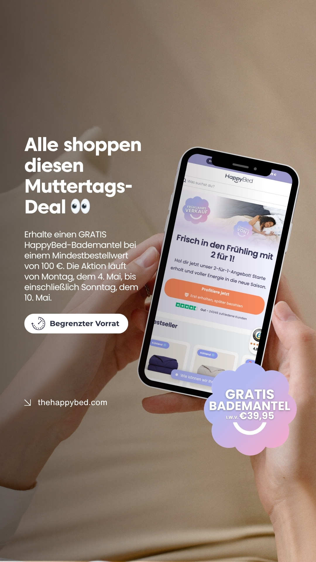 Thehappybed.de Facebook ad