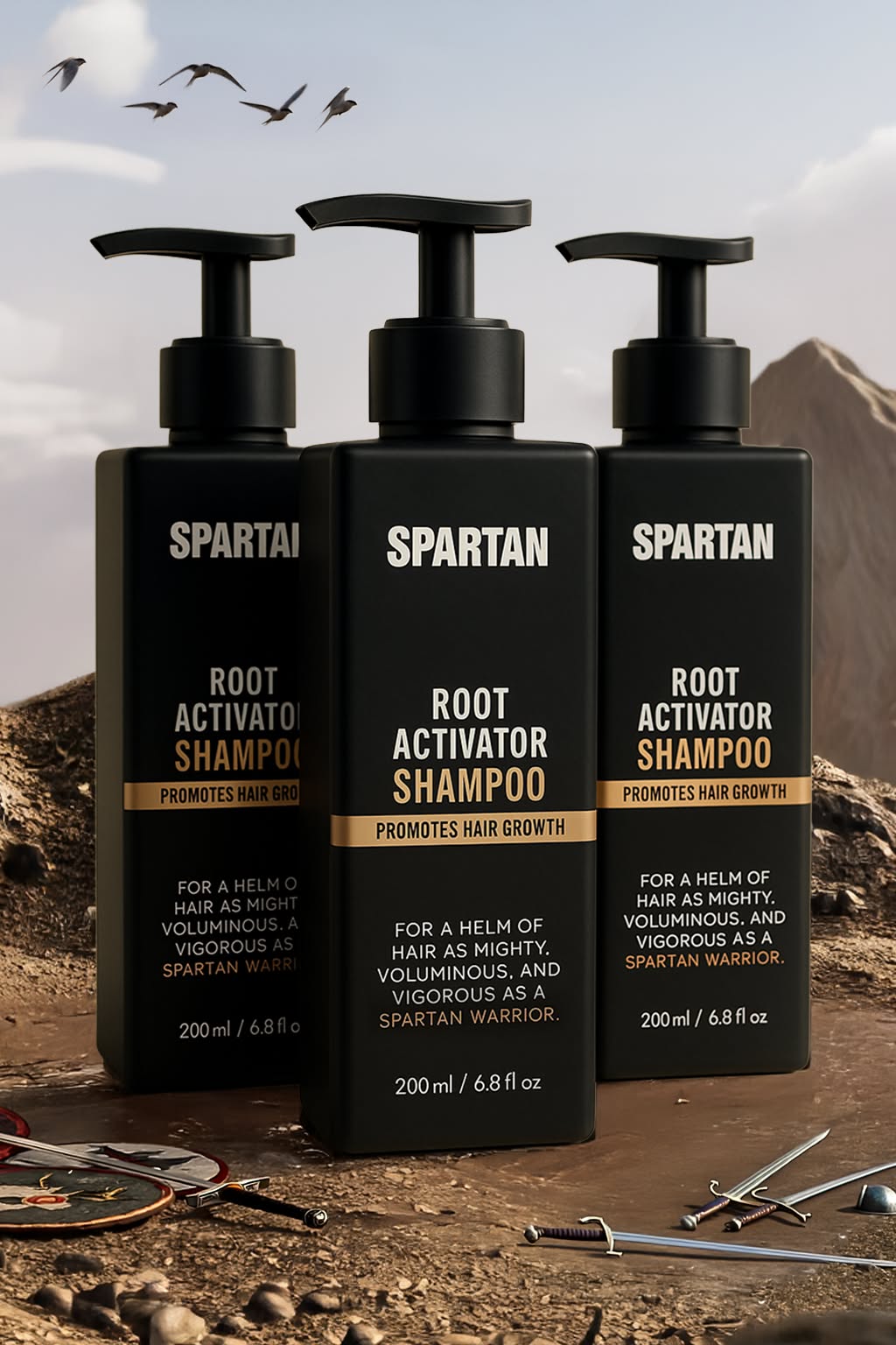 Try Spartan Facebook ad: Restore your hair!