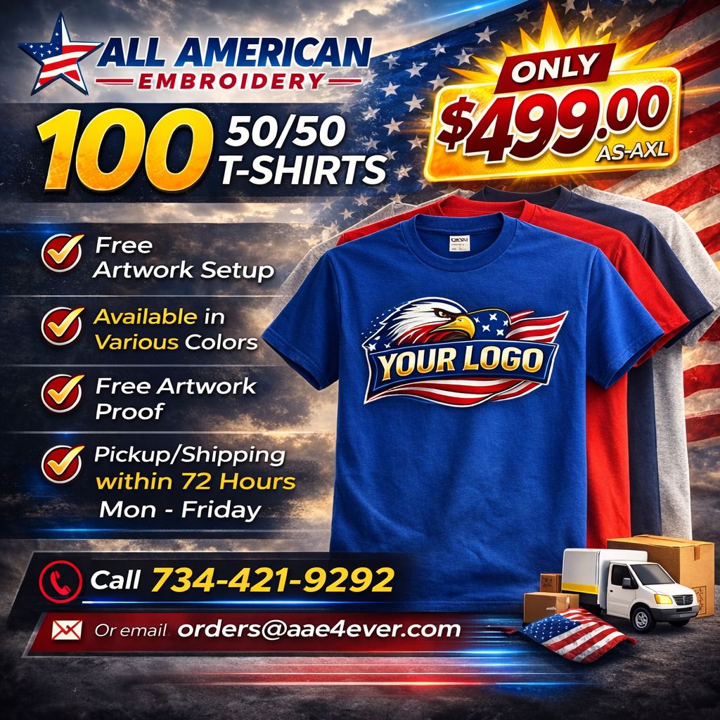 All American Embroidery Facebook ad