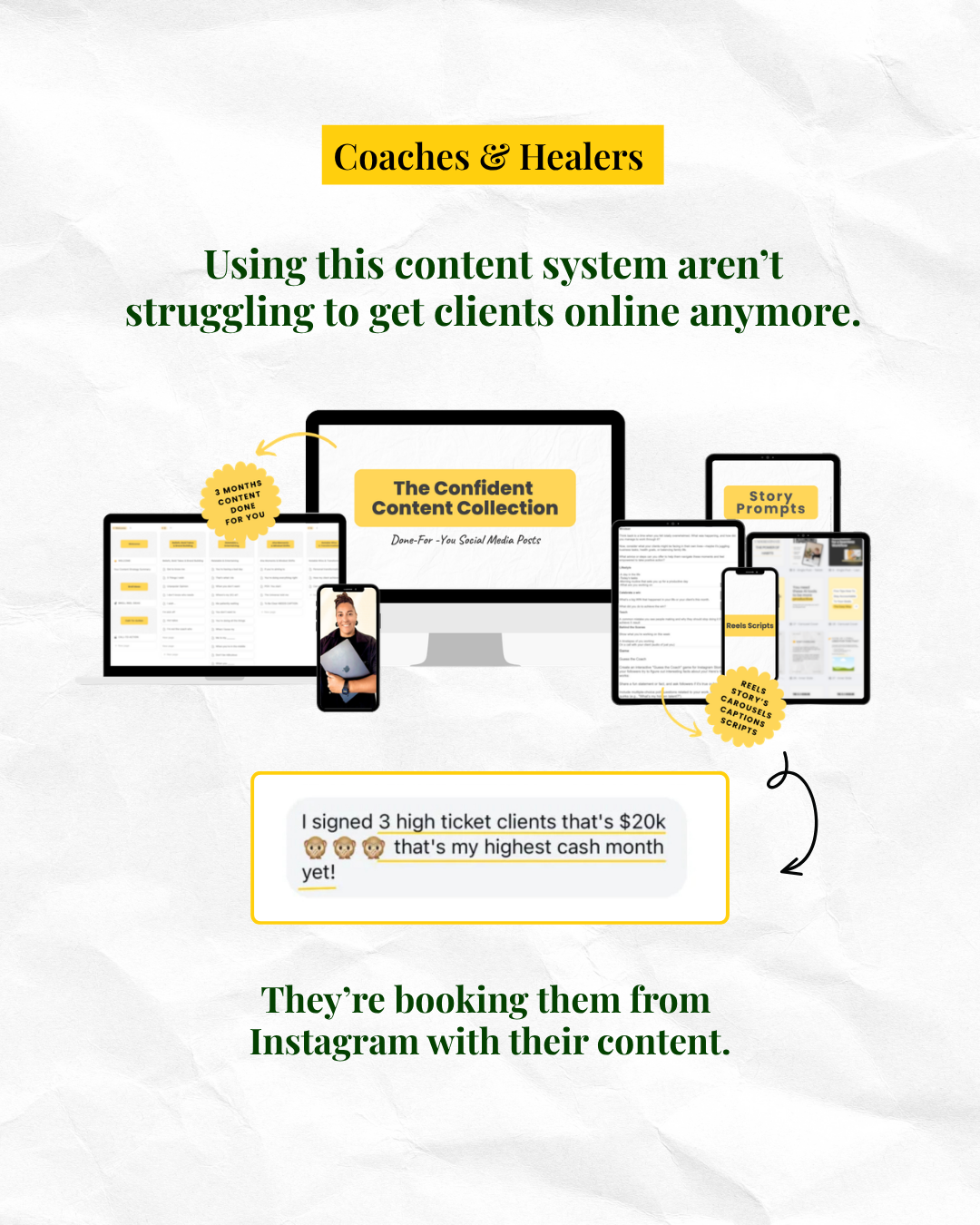 Hayley Marketing Facebook ad: Sign clients from the followers you already have.