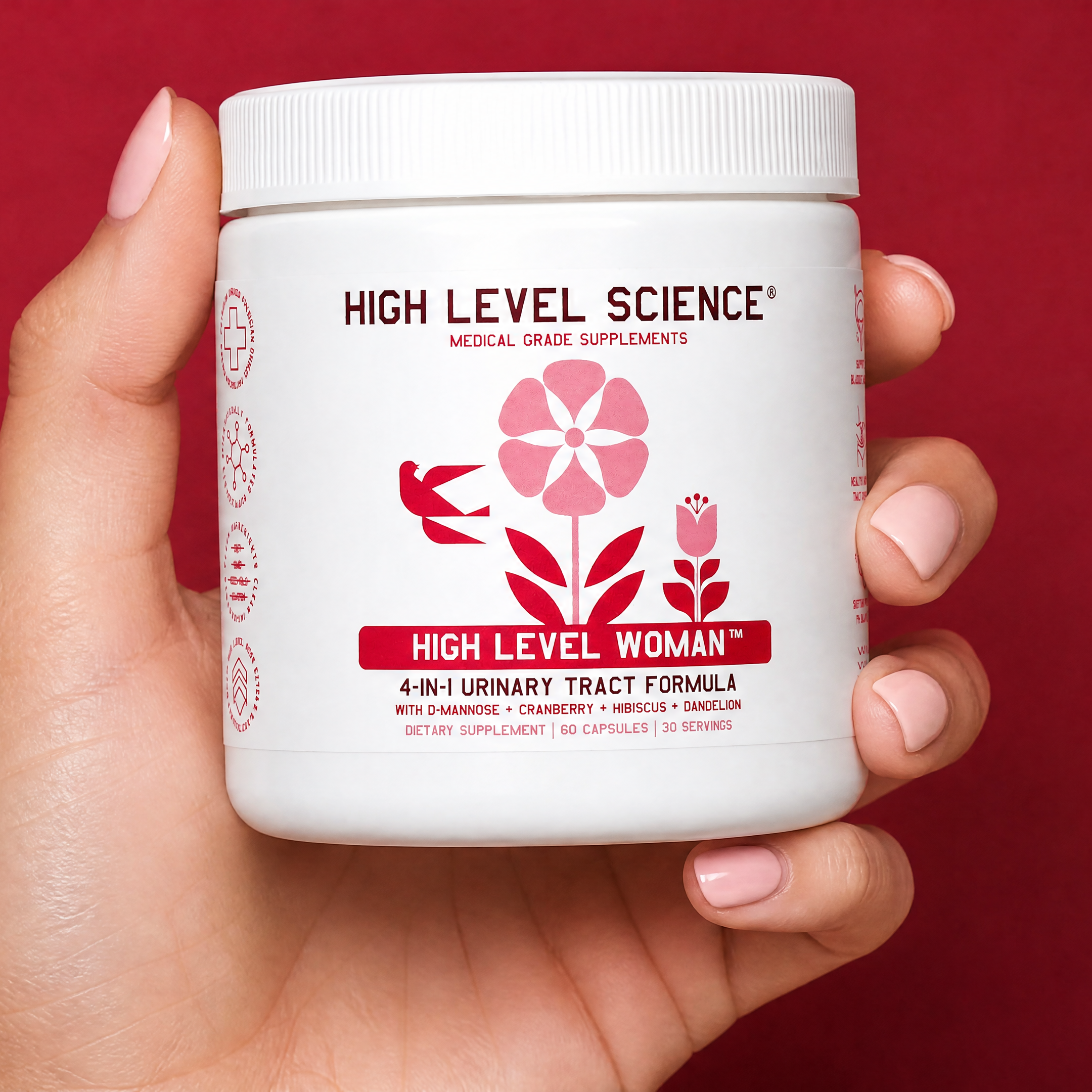 High Level Science Facebook ad: Now at GNC, High Level Woman 4-in-1