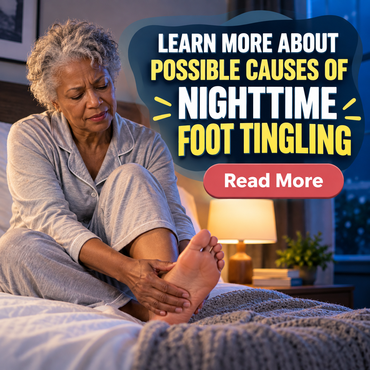 Learn Something Facebook ad: Nighttime Foot Tingling Causes Guide