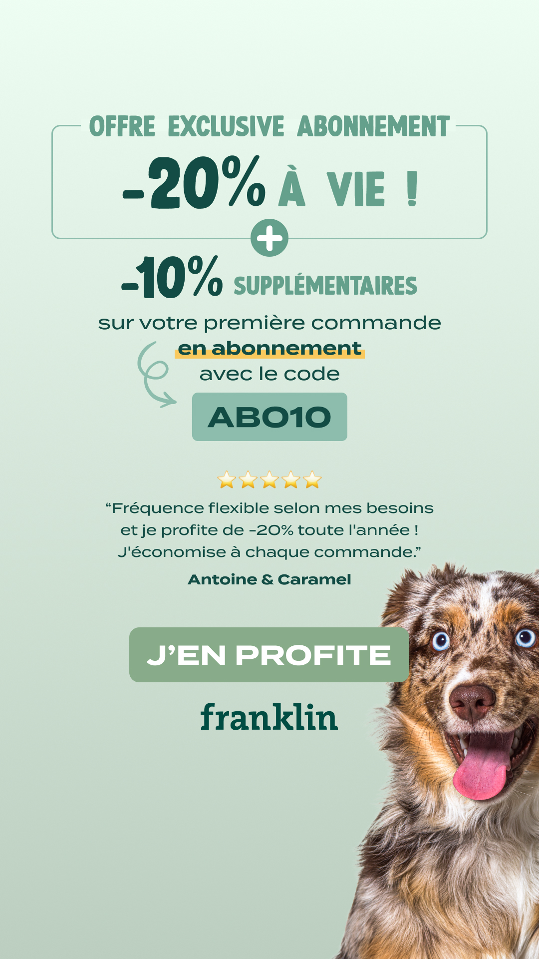 Franklin Pet Food Facebook ad