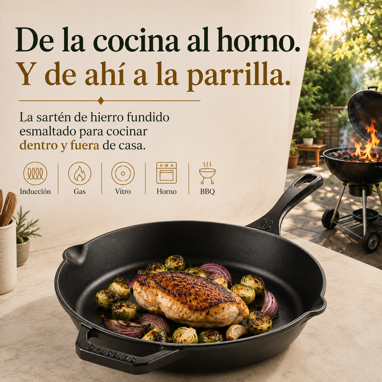 Bruselas Cocina Spain Facebook ad: Apta Para Inducción, Vitro, Horno y BBQ