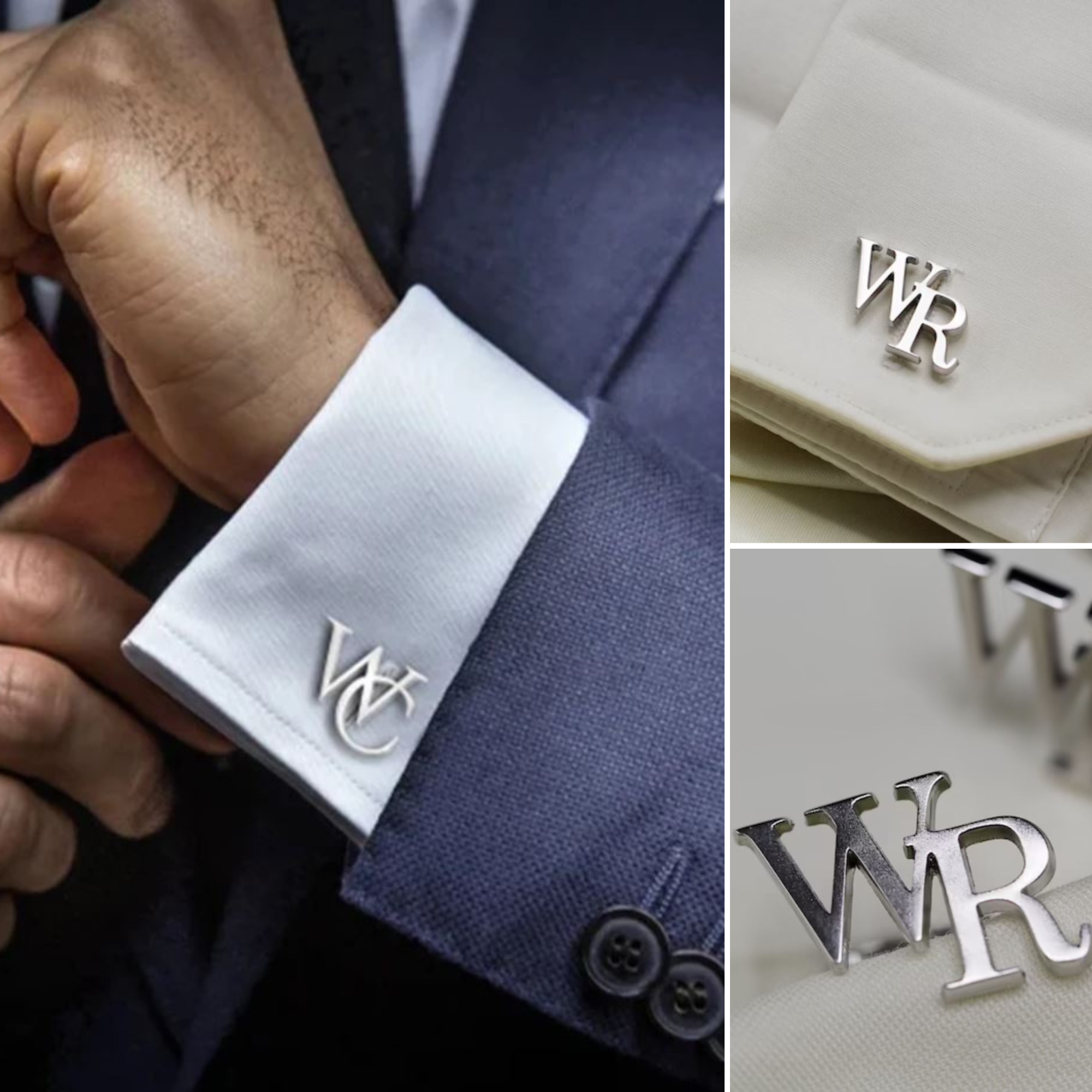 Hevit Facebook ad: Custom-made Initial Cufflinks