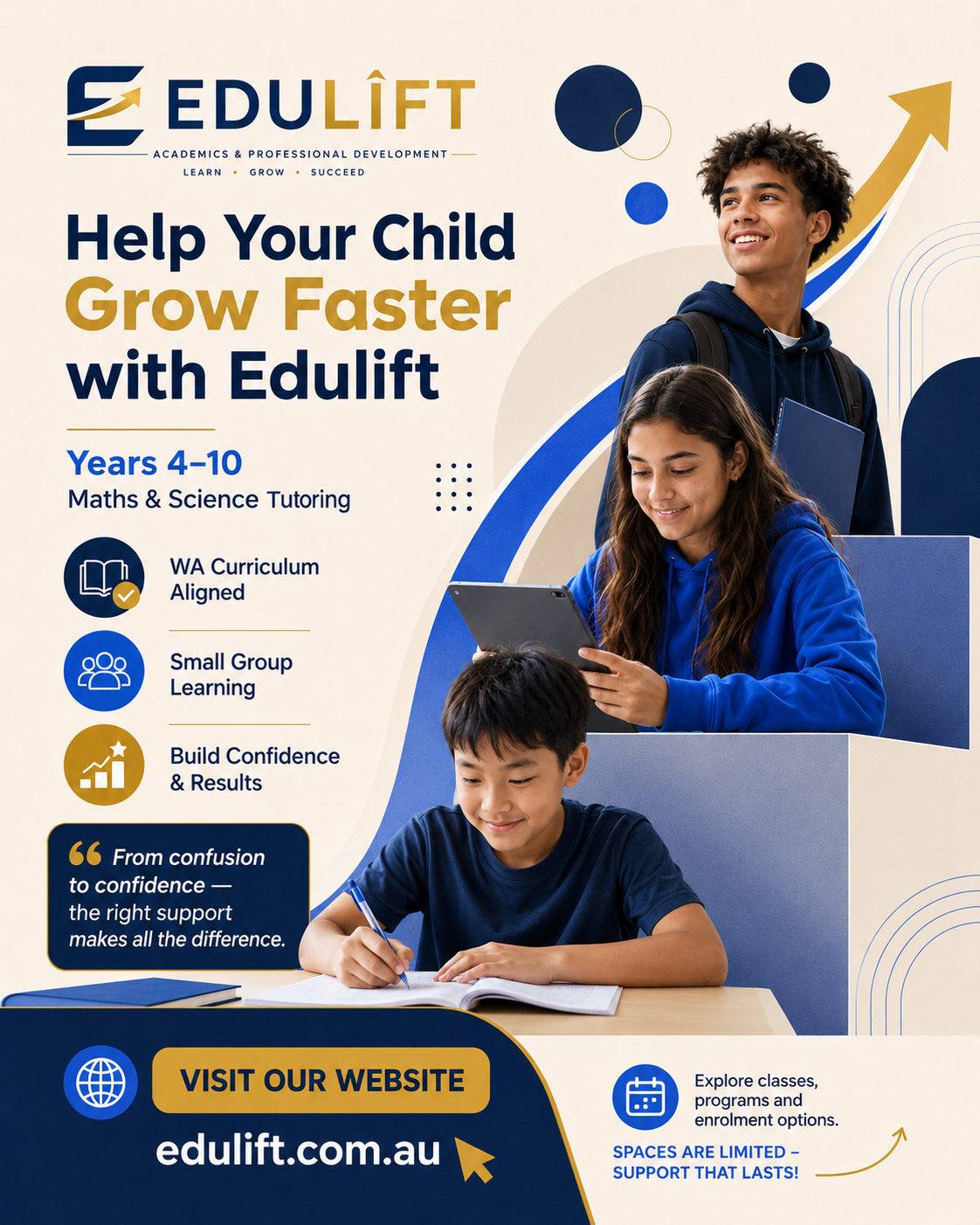 Edulift - Academic Tutoring Facebook ad: Personalised Tutoring in Piara Waters
