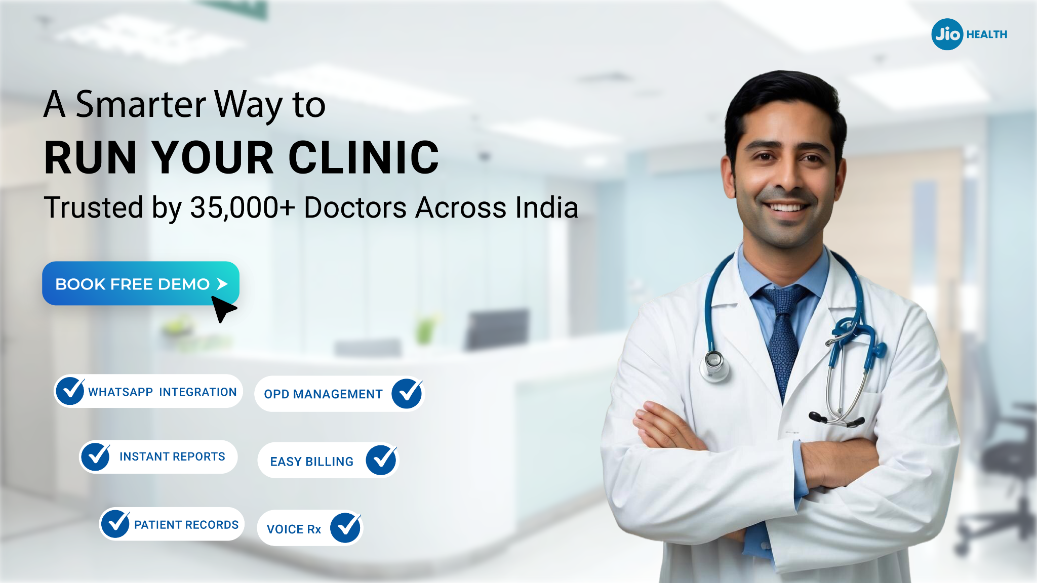Jio KiviHealth - Clinic Management Software Facebook ad