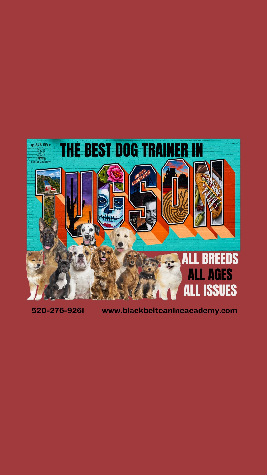 Black Belt Canine Academy Facebook ad from Aug 12, 2026