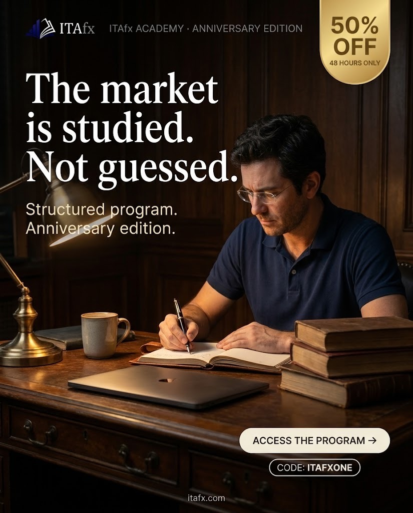 Institutional Trading Academy LTD Facebook ad: Discipline outperforms speed.