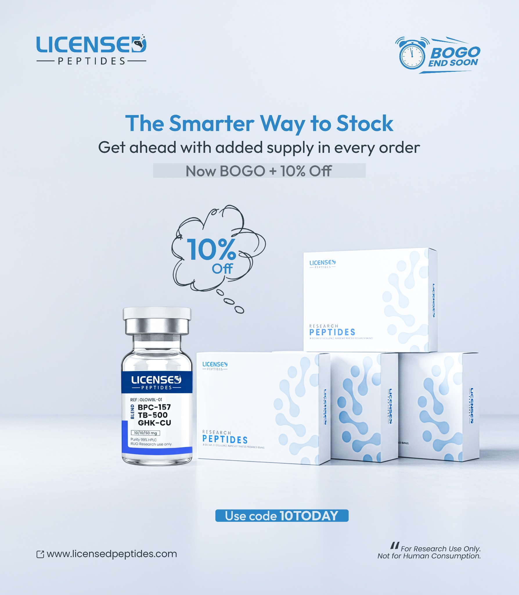 LicensedPeptides.com Facebook ad
