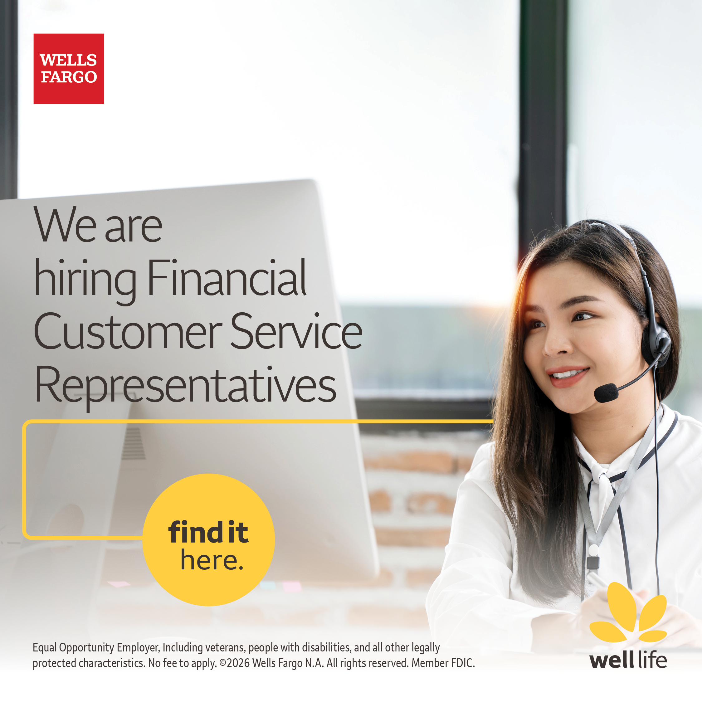 Wells Fargo Facebook ad