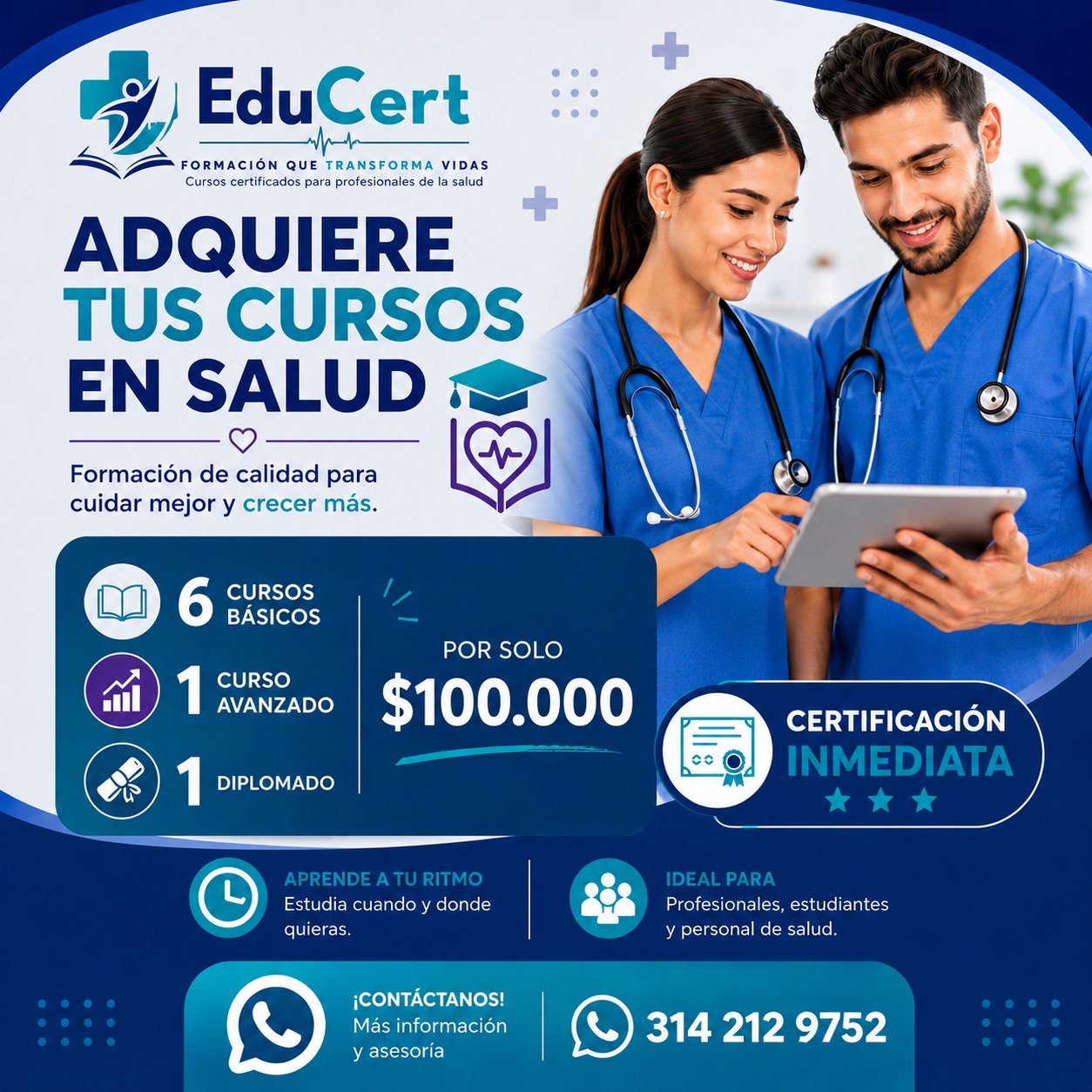 EduCert Certificados en Salud Facebook ad: ¡Invierte en tu futuro profesional con EduCert!