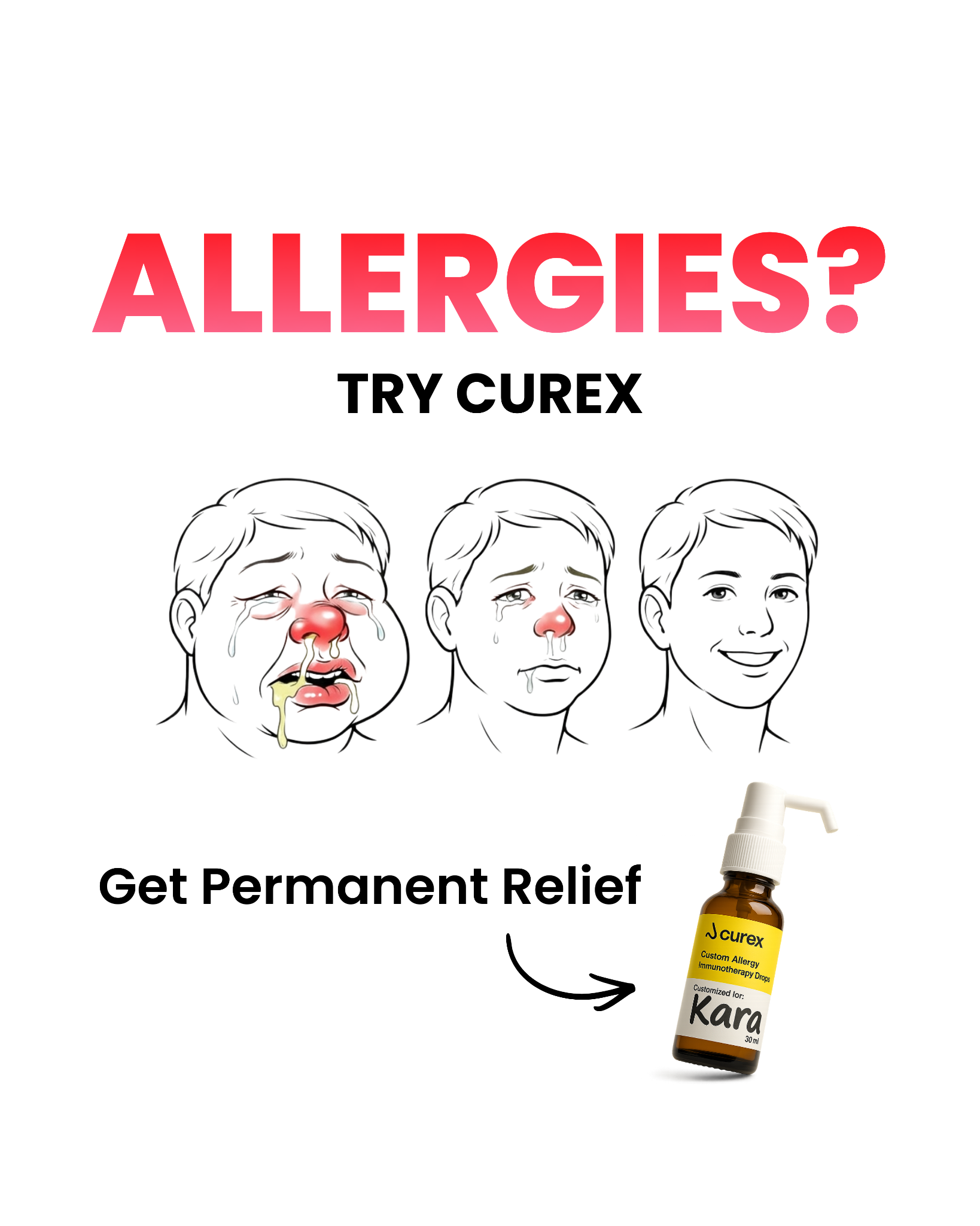 Curex Allergy Facebook ad