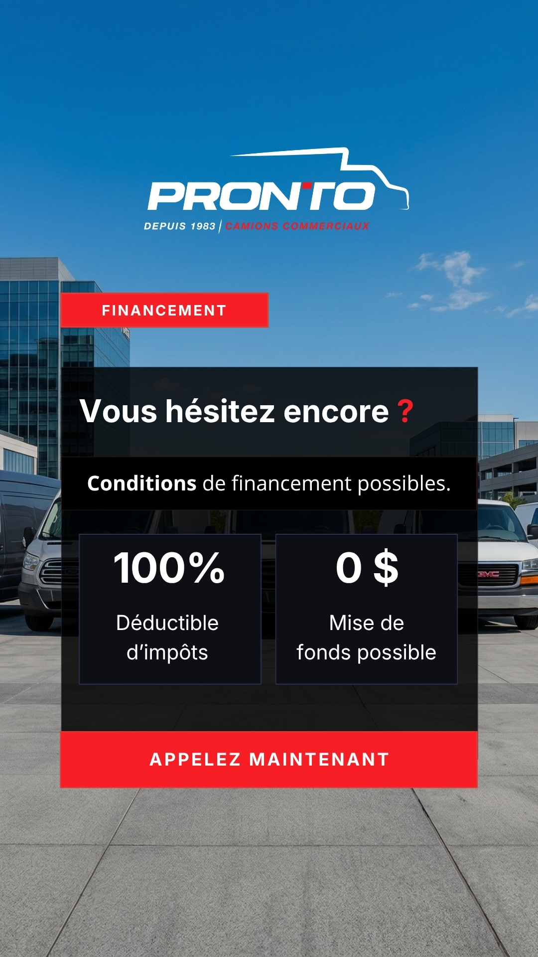 Pronto automobile inc. Facebook ad from Apr 25, 2026