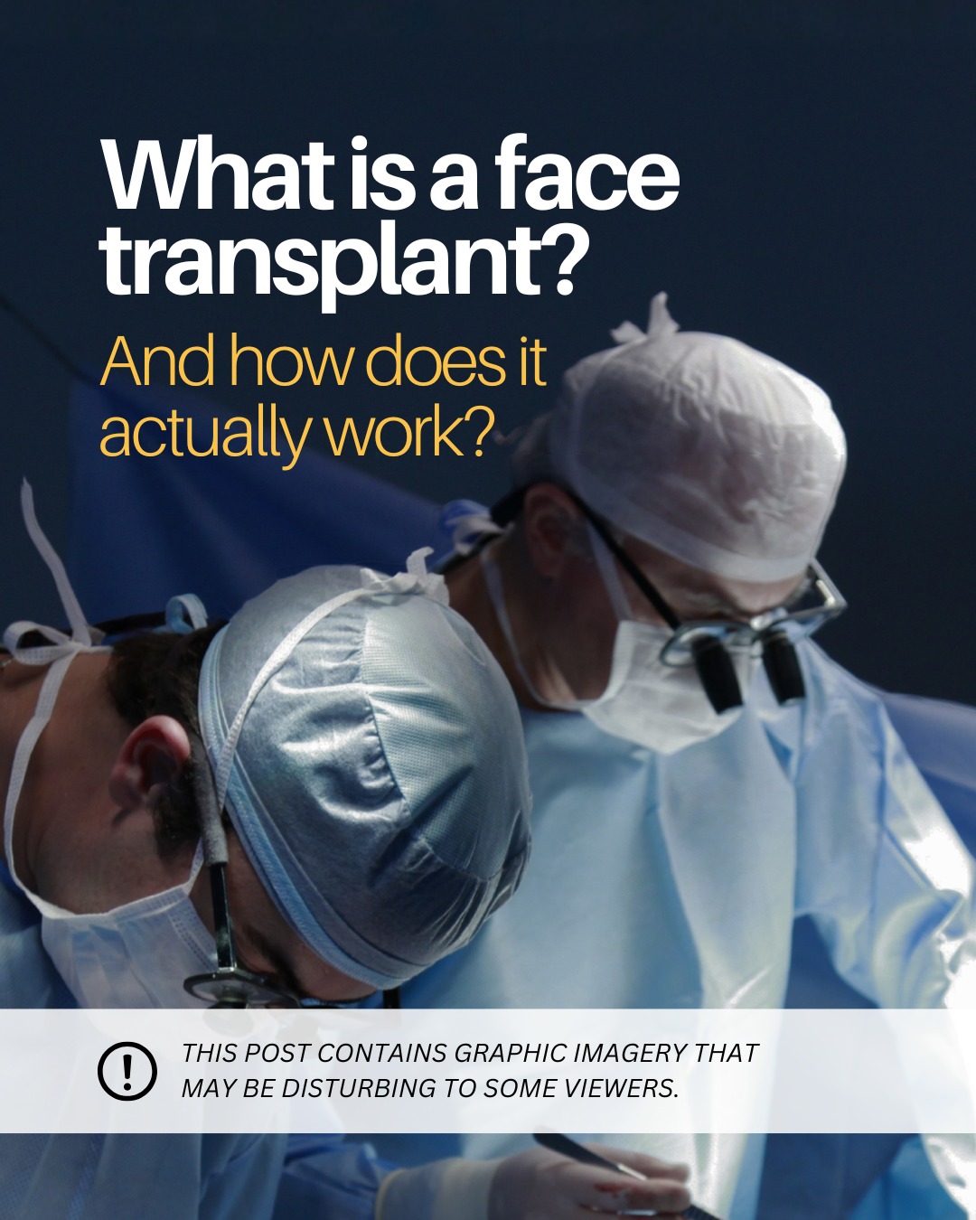 Canadian Society of Plastic Surgeons Facebook ad: Face transplants remain one of the most technically…