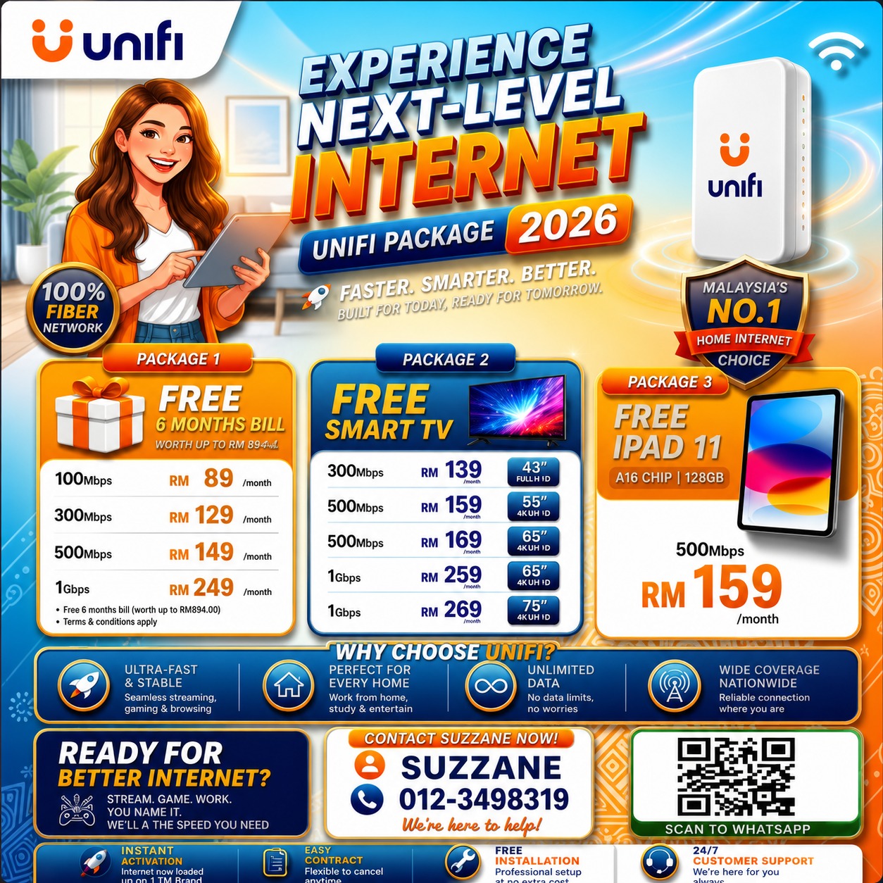 Unifi Fibre Registration Facebook ad